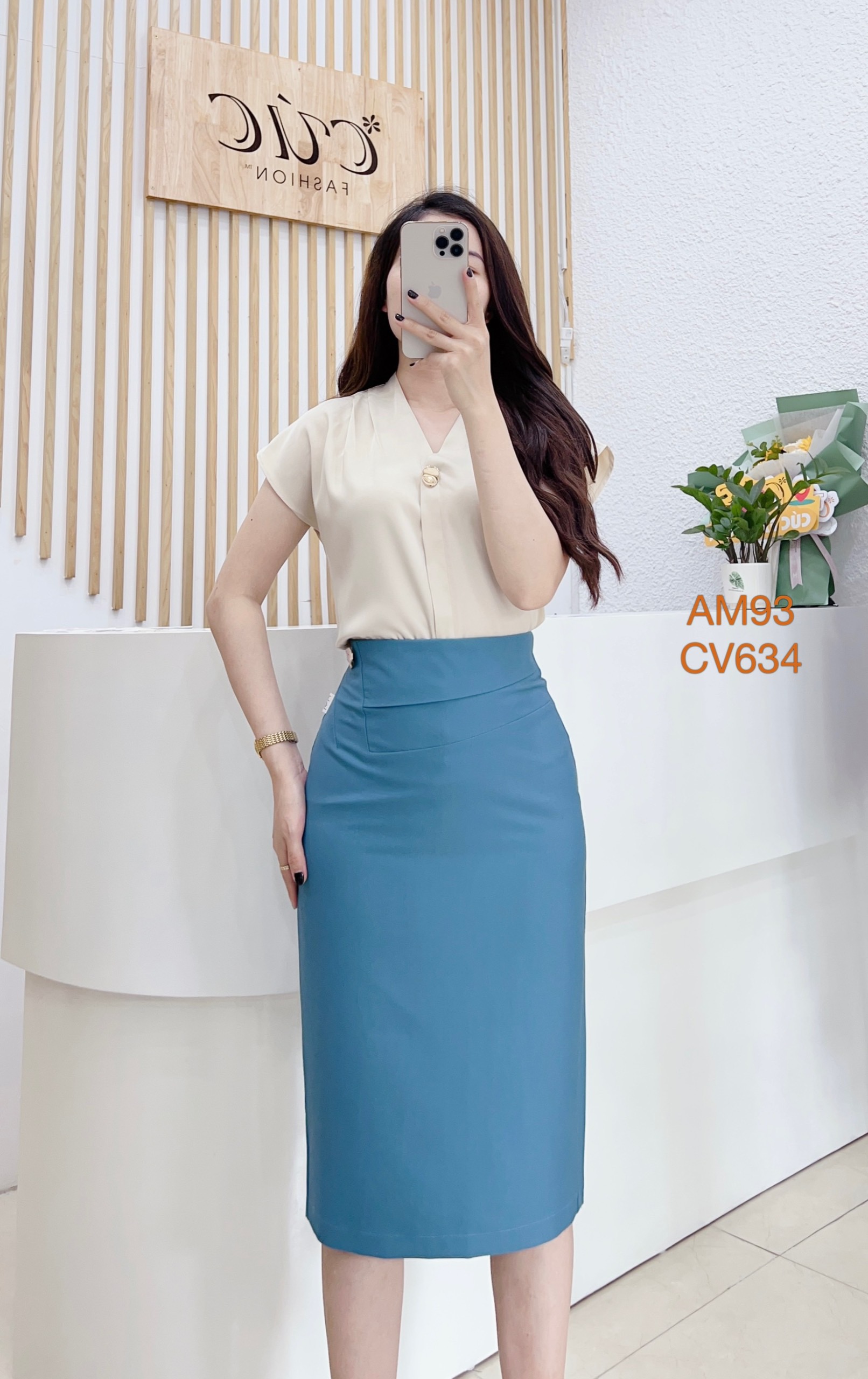 CV634 CV 1 cúc đá lệch