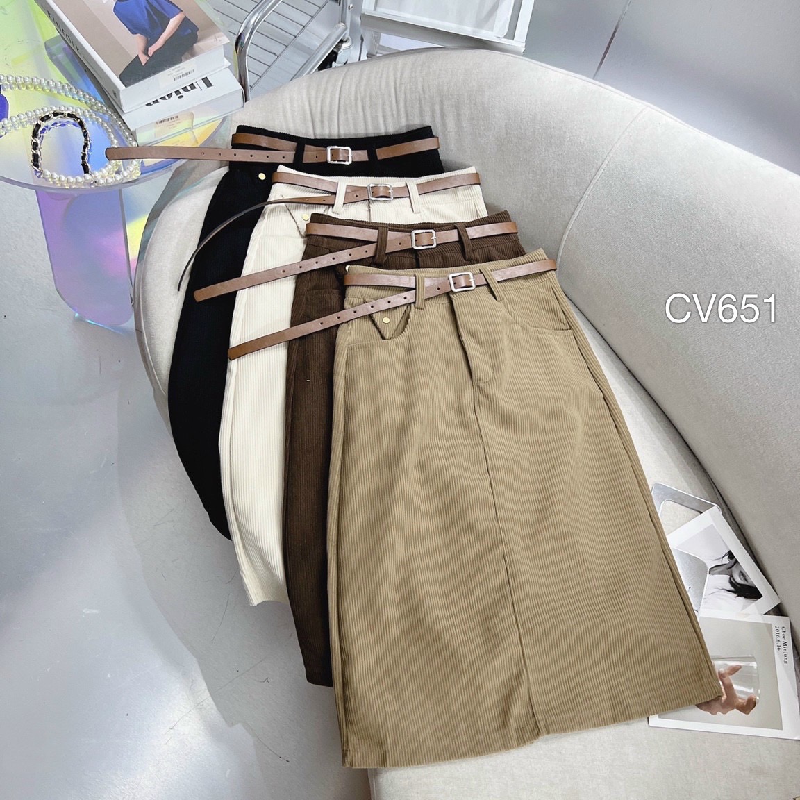 CV651 CV gân tăm túi nhọn