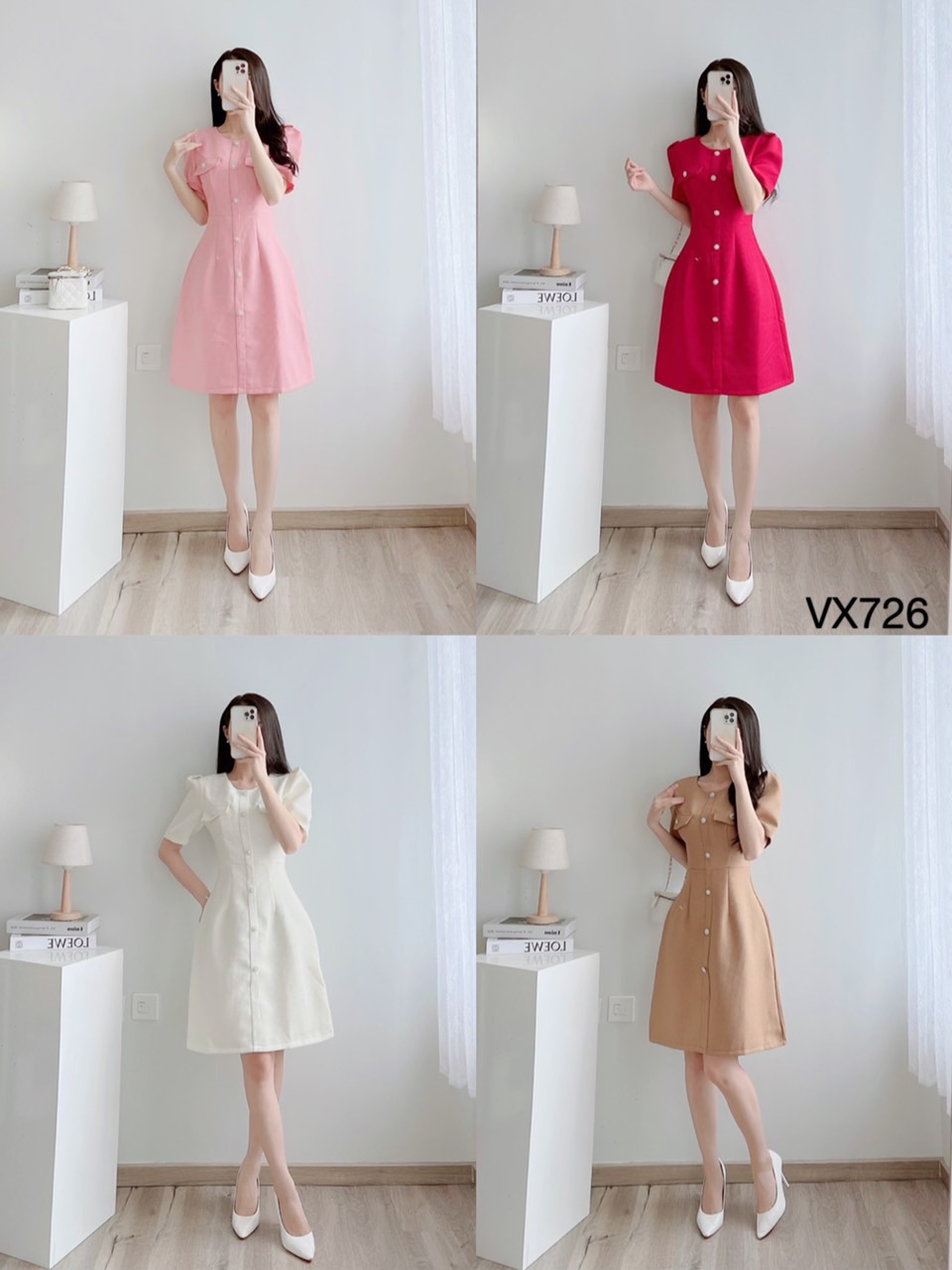 VX726 váy dạ 2 lớp