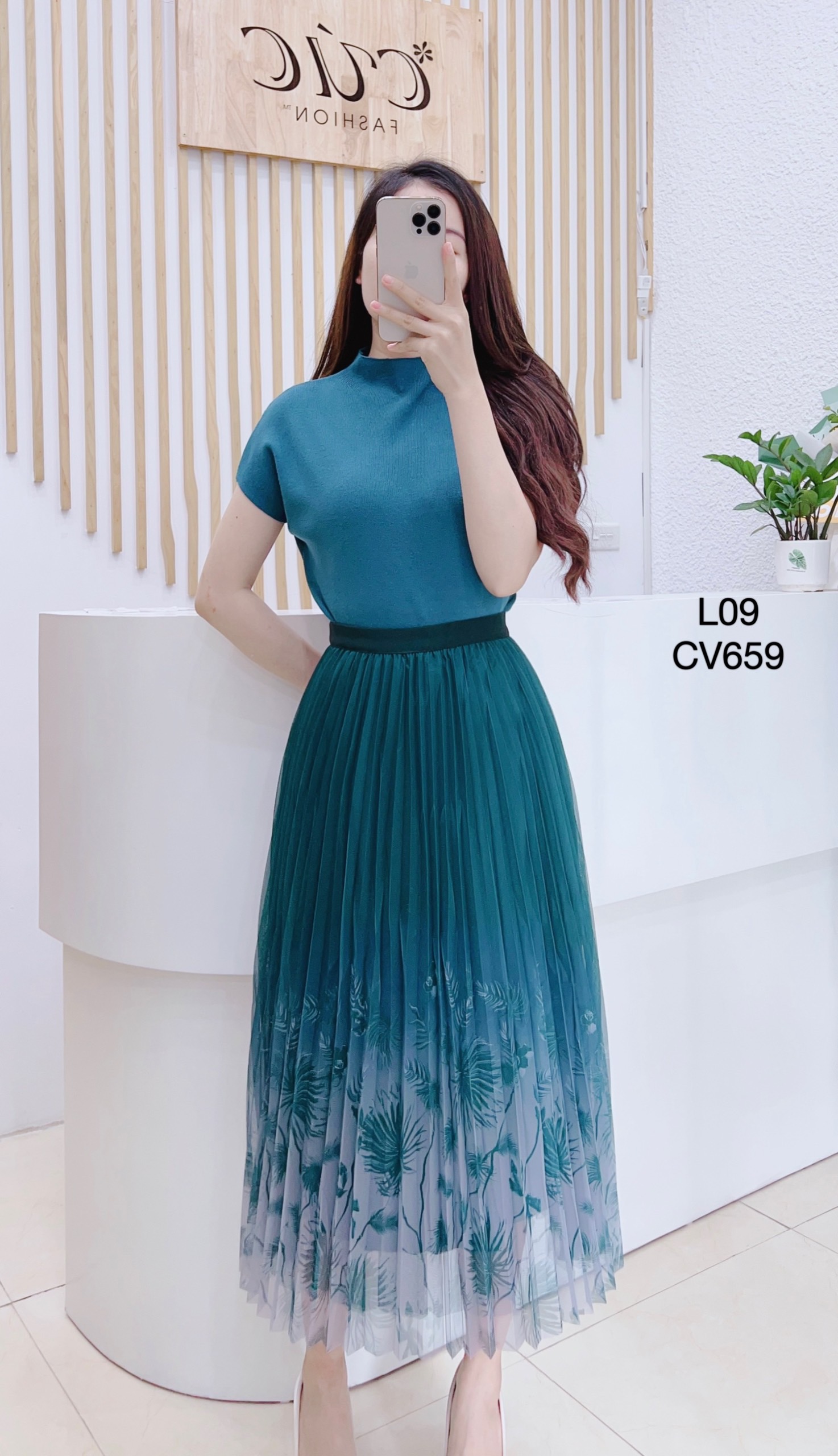 CV659 xòe ly 3D cây dừa