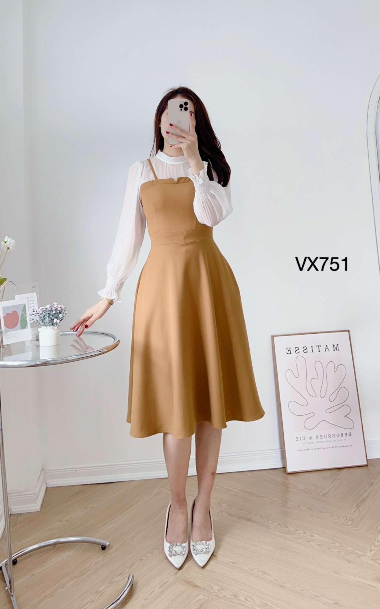 VX751 váy yếm 2 dây