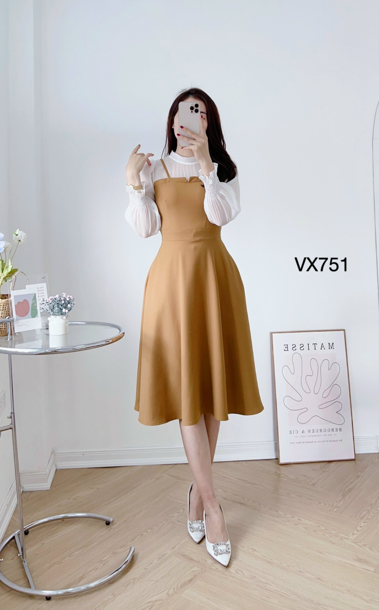 VX751 váy yếm 2 dây