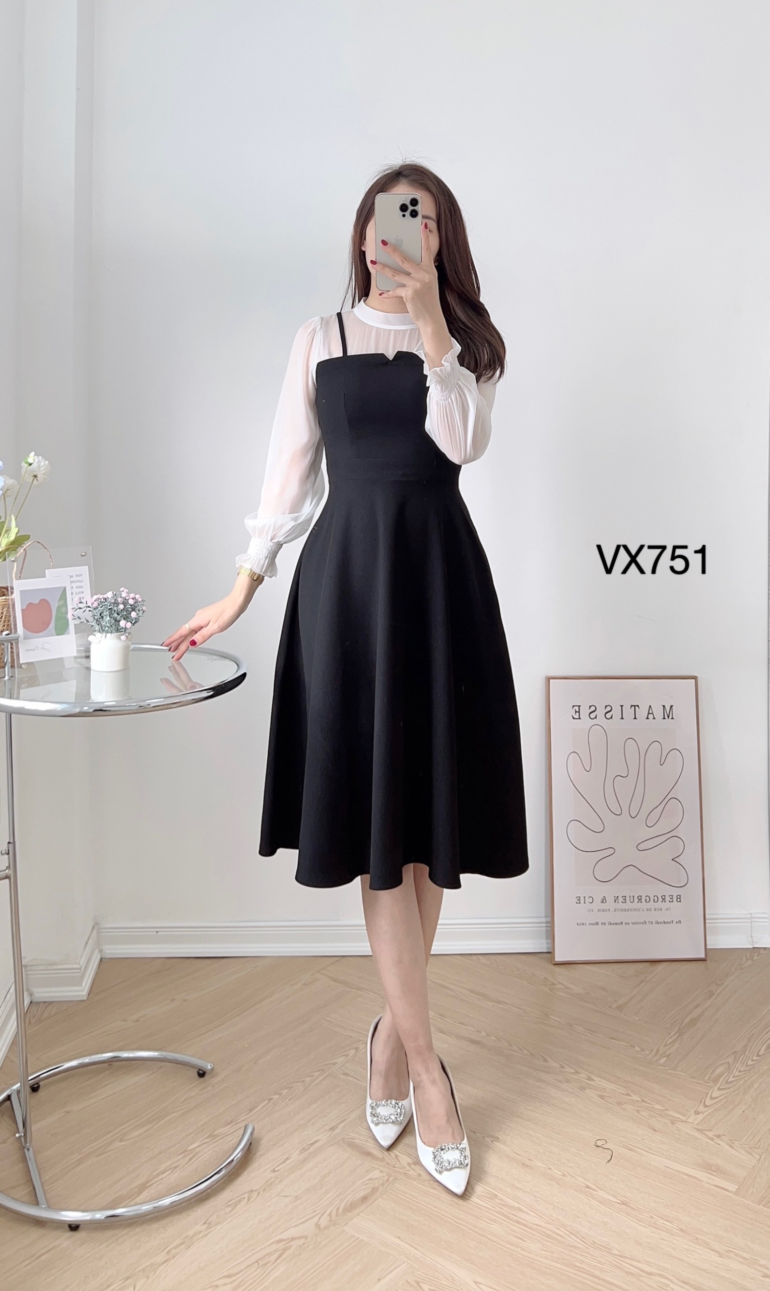 VX751 váy yếm 2 dây
