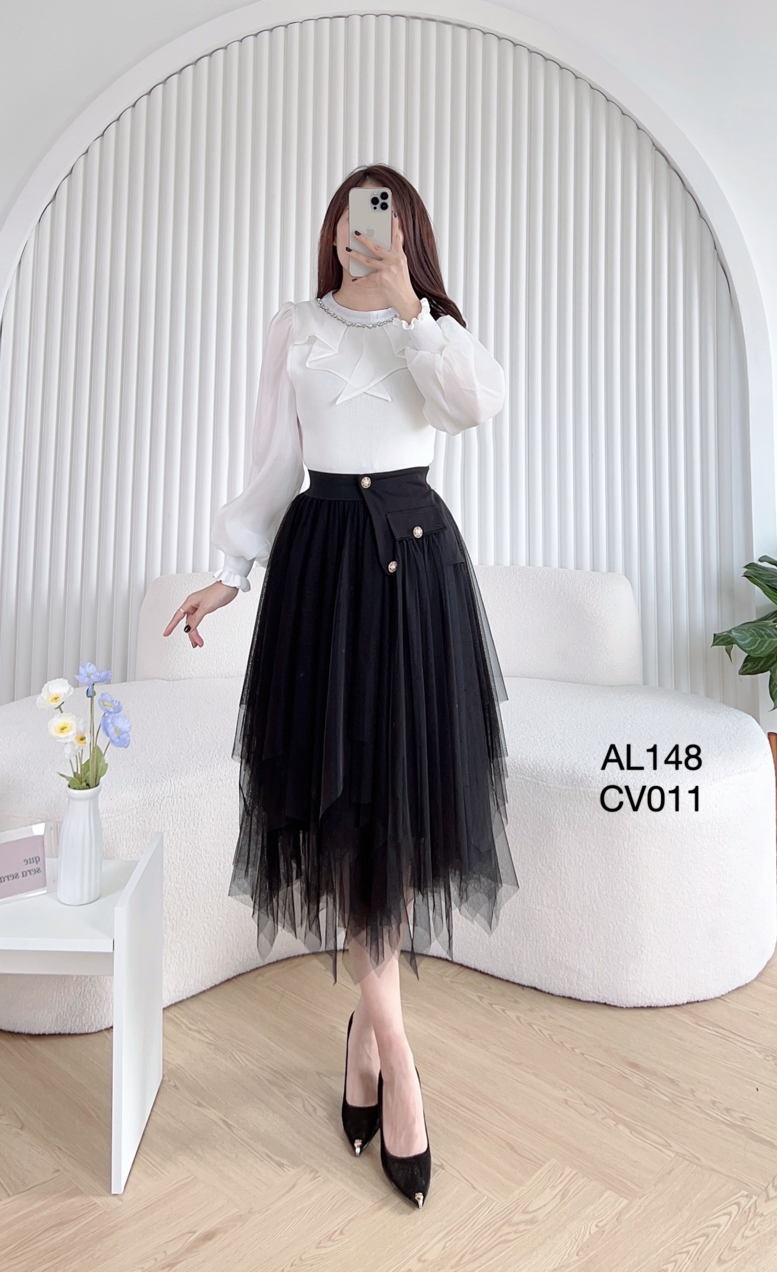 AL148 Len cổ tàu cườm