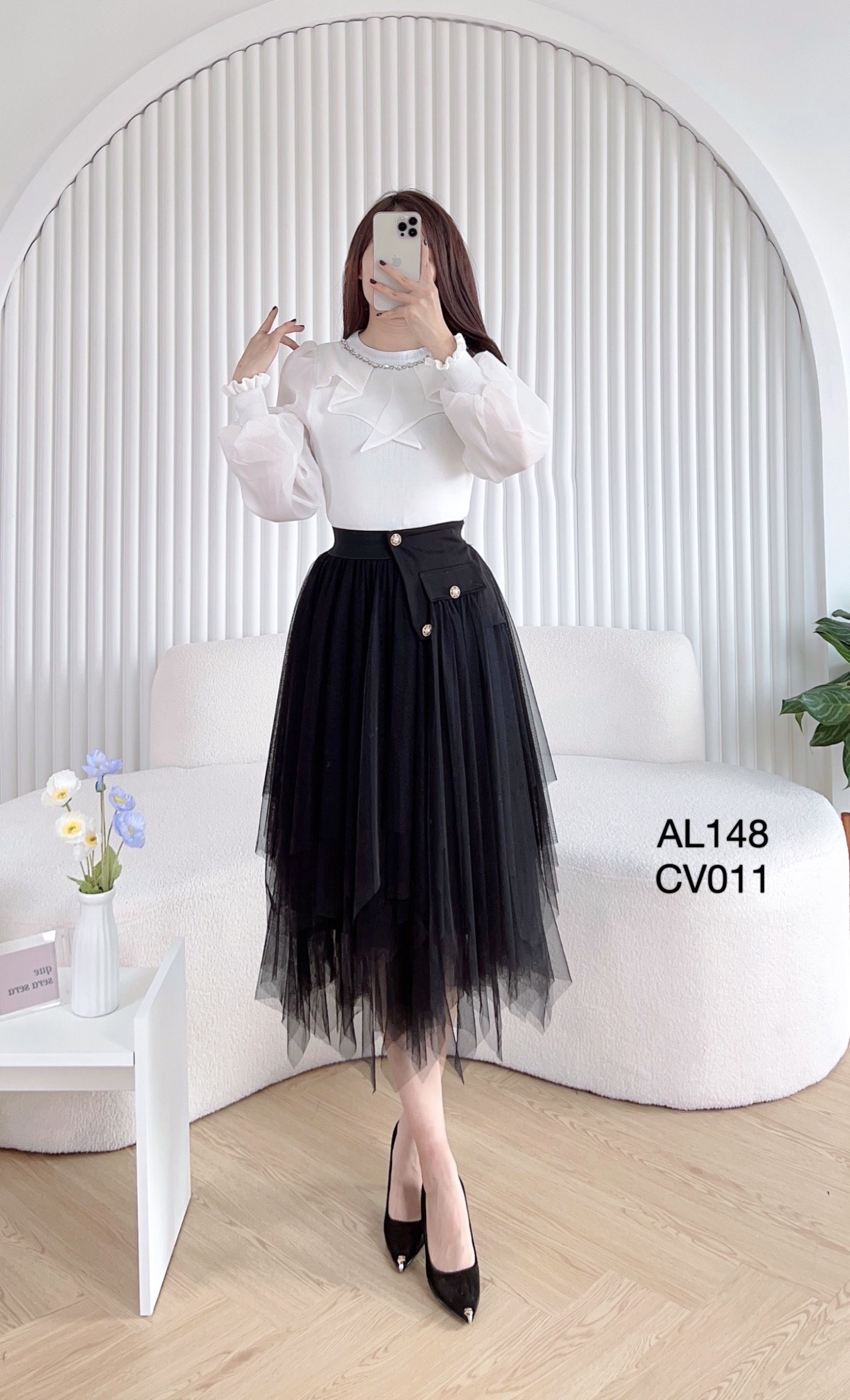 AL148 Len cổ tàu cườm