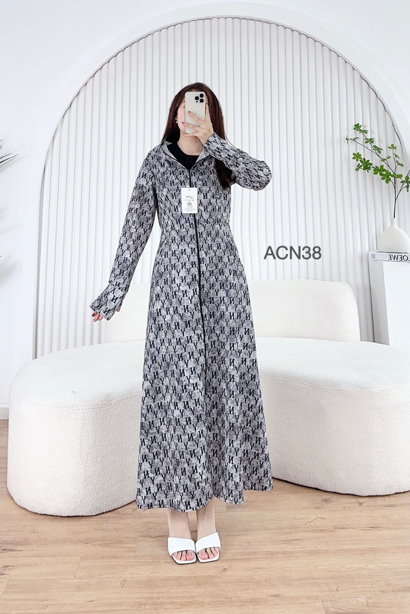 ACN38 Áo nắn họa tiết