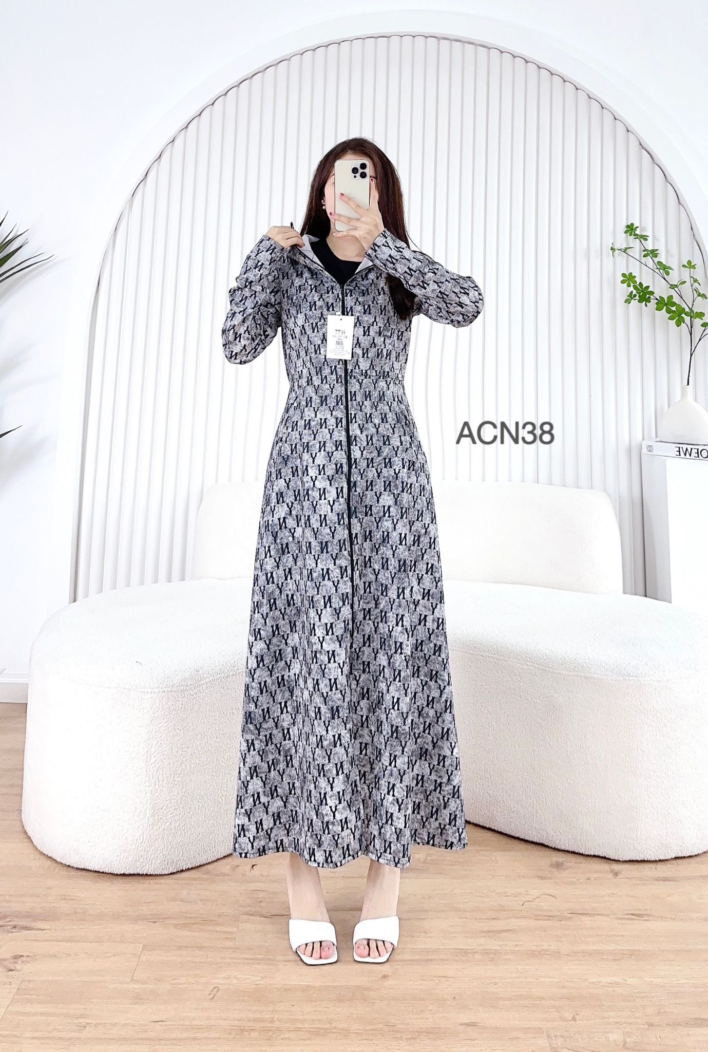 ACN38 Áo nắn họa tiết