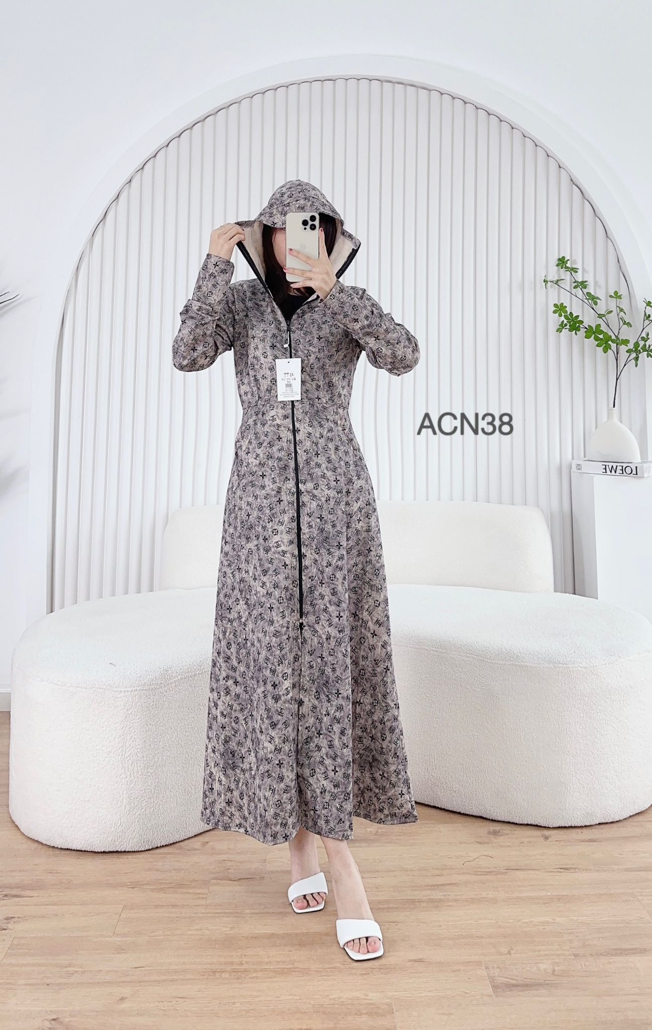 ACN38 Áo nắn họa tiết