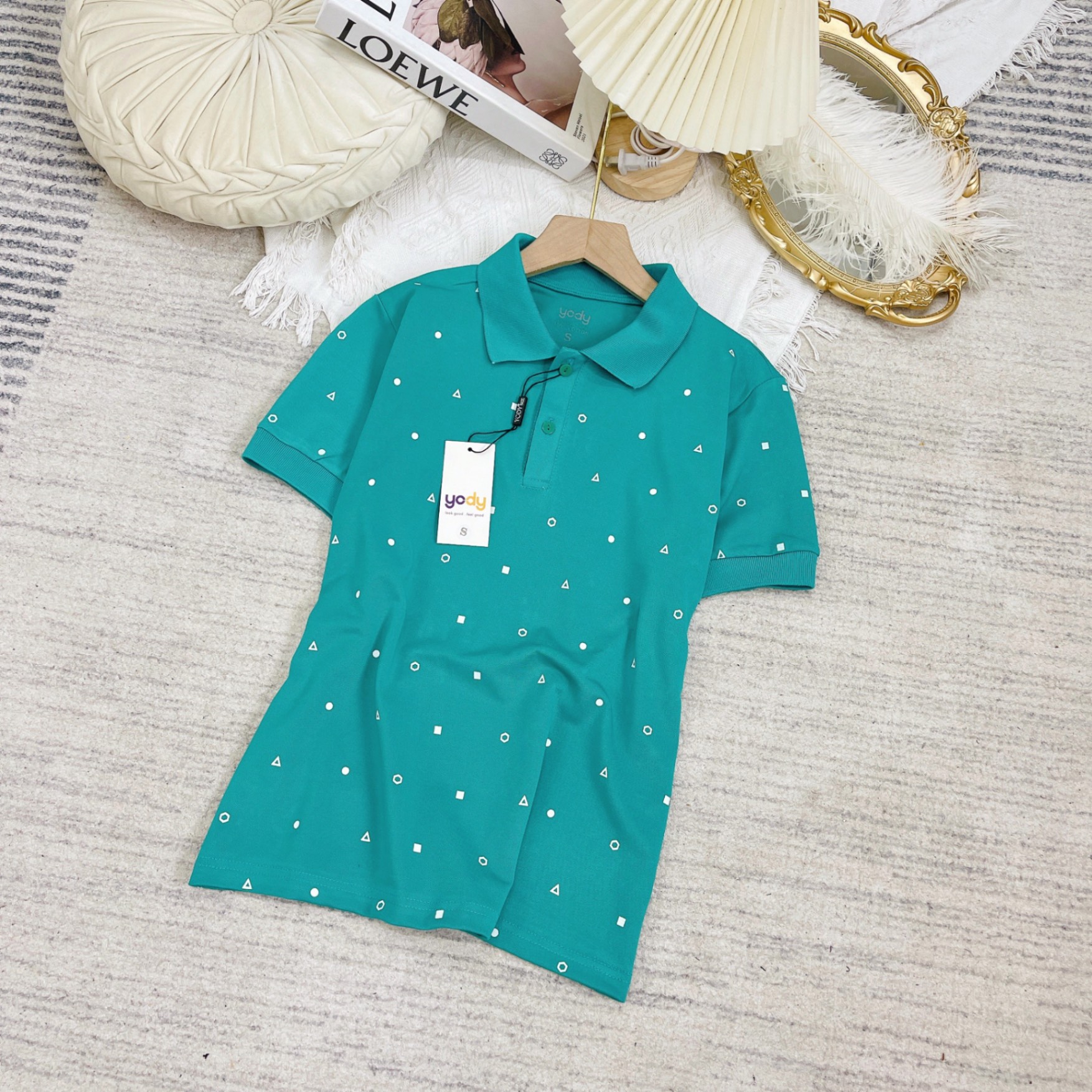 VX752 váy hoa cườm cổ tròn