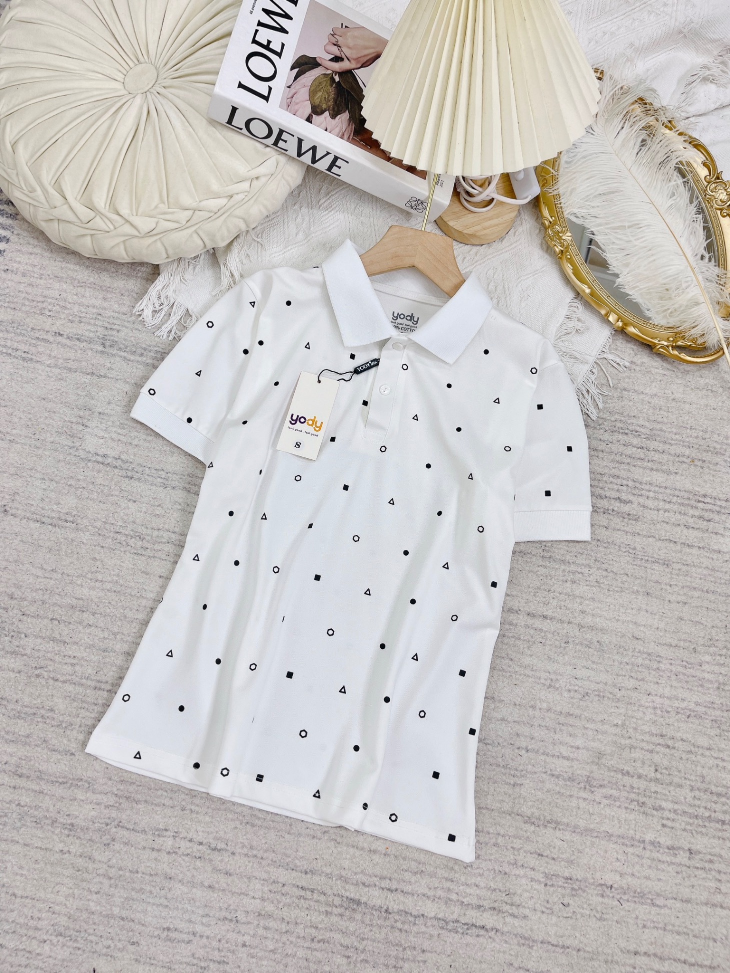 VX752 váy hoa cườm cổ tròn