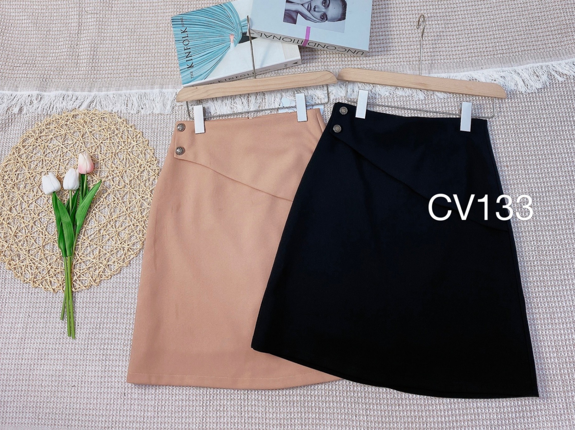 CV133 CV A vạt 2 cúc