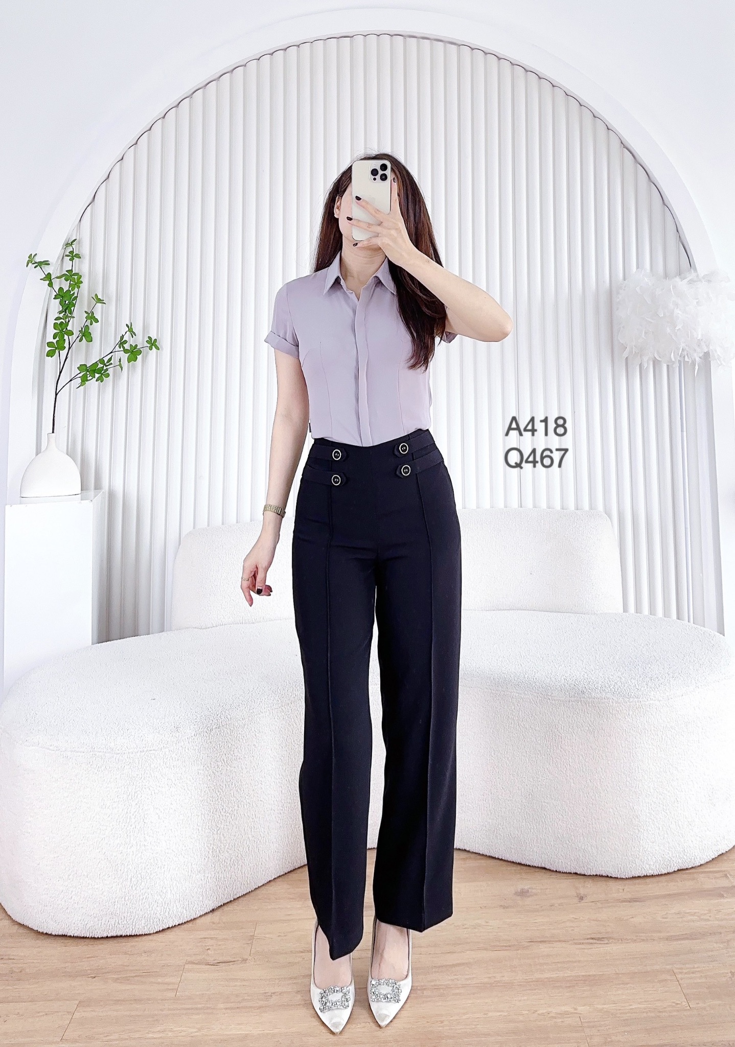 Q467 Quần xuống 4 cúc vắt