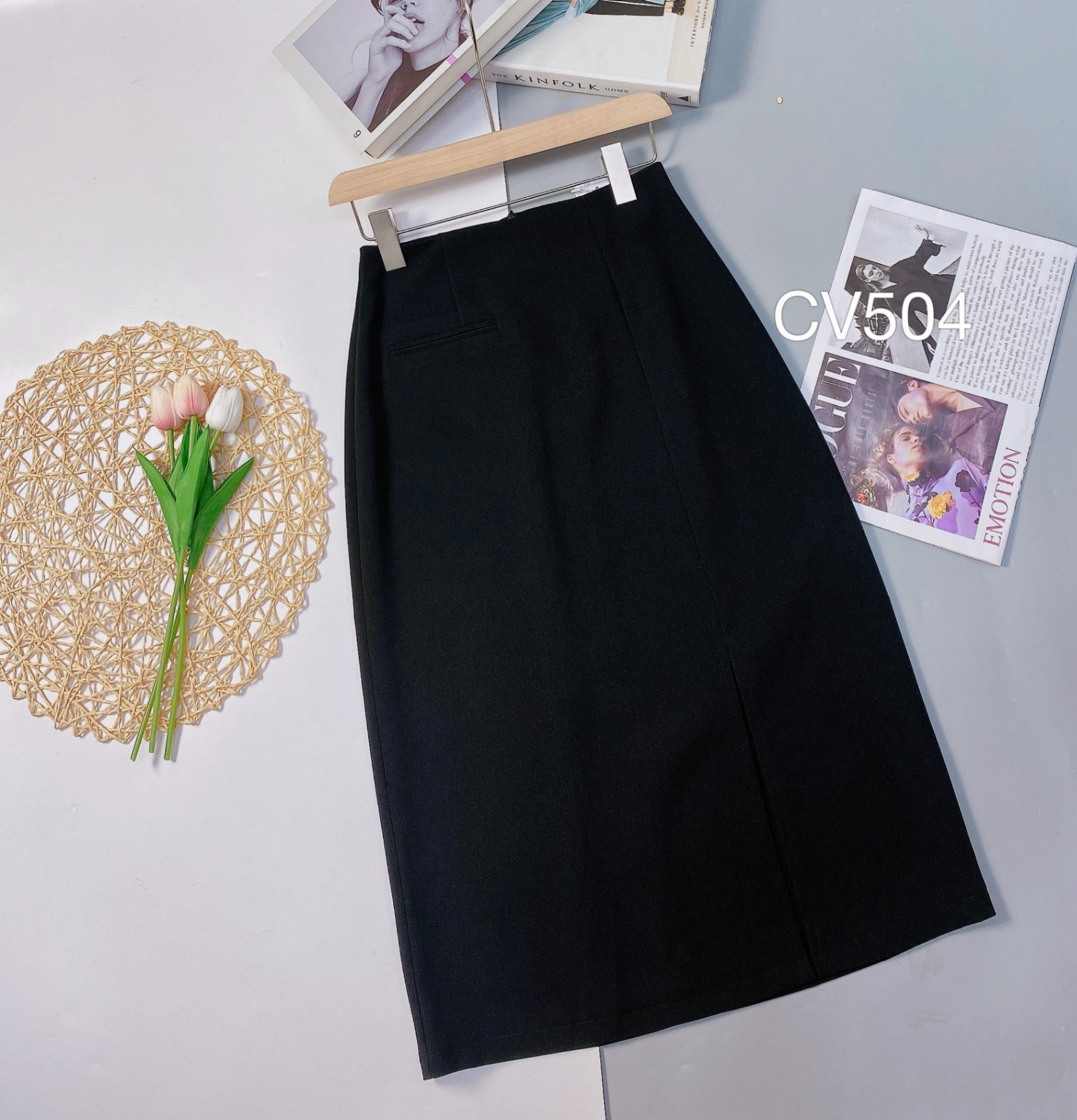 Chân váy dài xẻ tà hở đùi màu đen Công sở mẫu mới ullzang Đẹp Loại 1 hot  2021 | Shopee Việt Nam