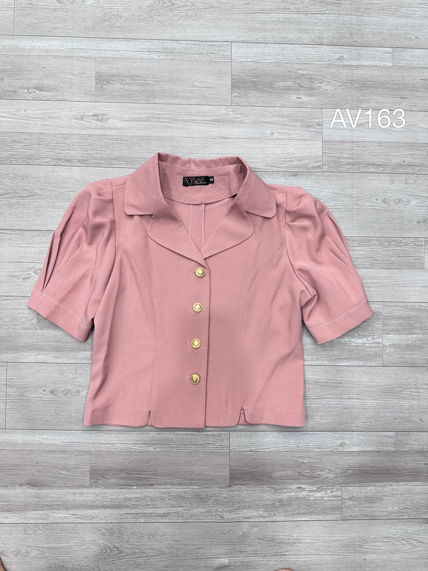 AV163 áo vest khuy đồng