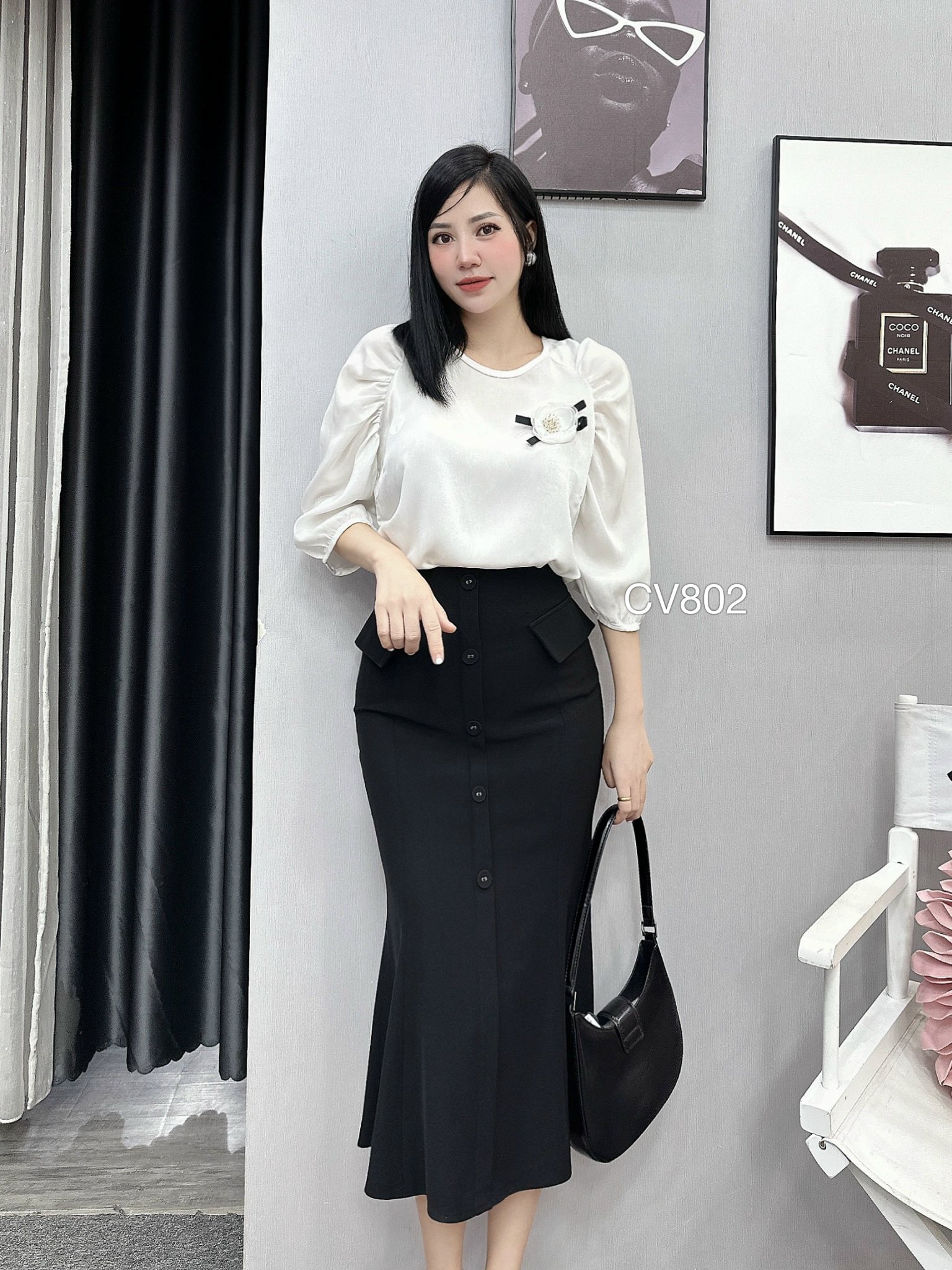 CV802 CV đuôi cá 2 nắp túi