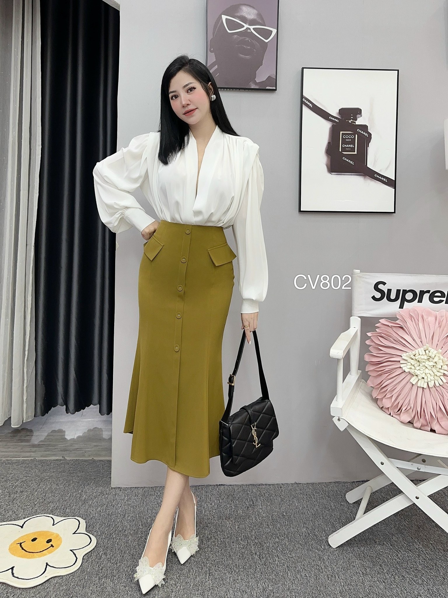 CV802 CV đuôi cá 2 nắp túi