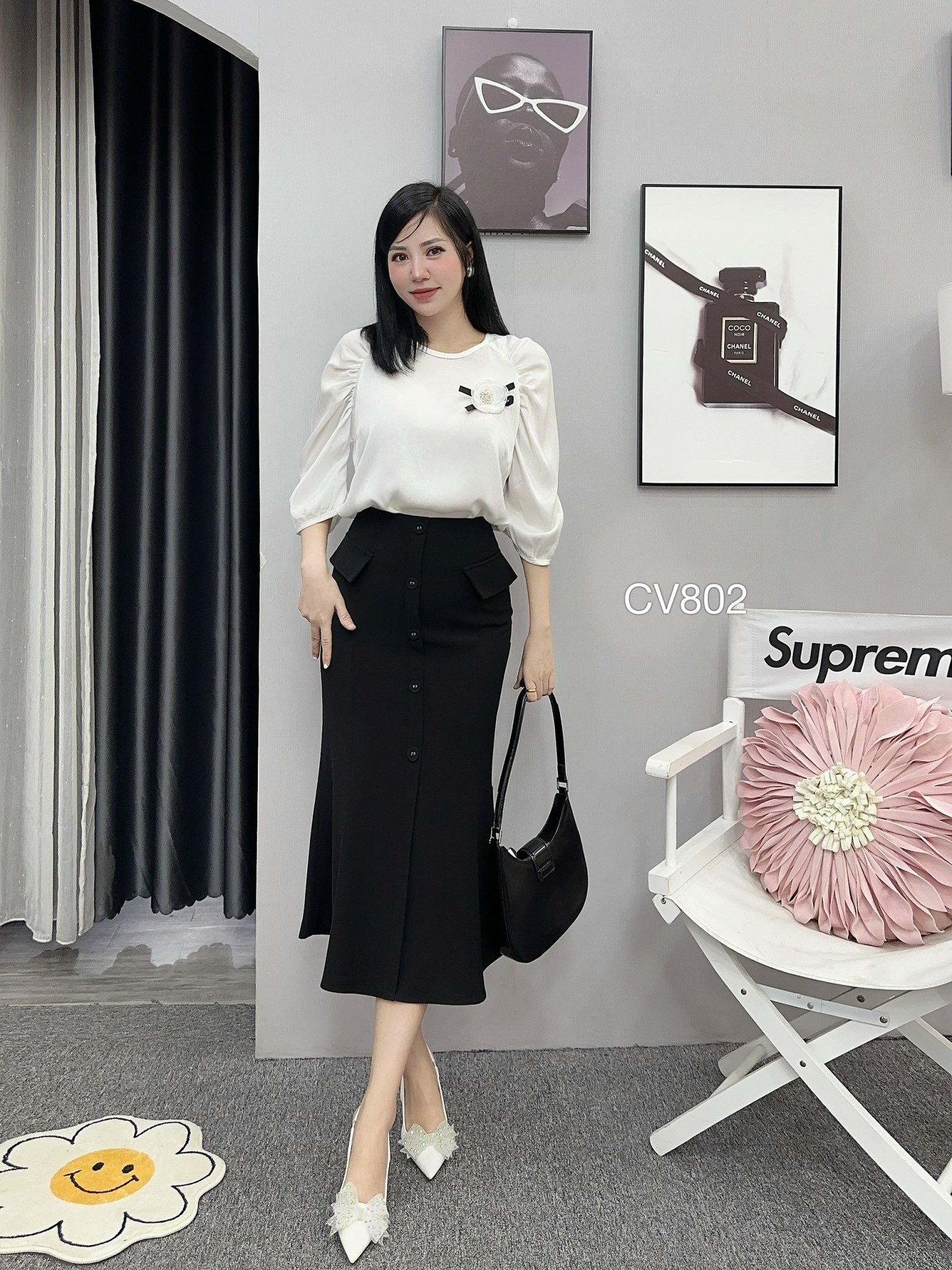 CV802 CV đuôi cá 2 nắp túi