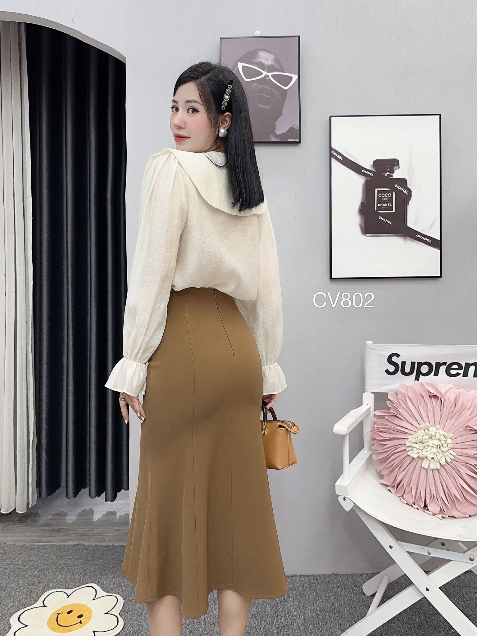 CV802 CV đuôi cá 2 nắp túi