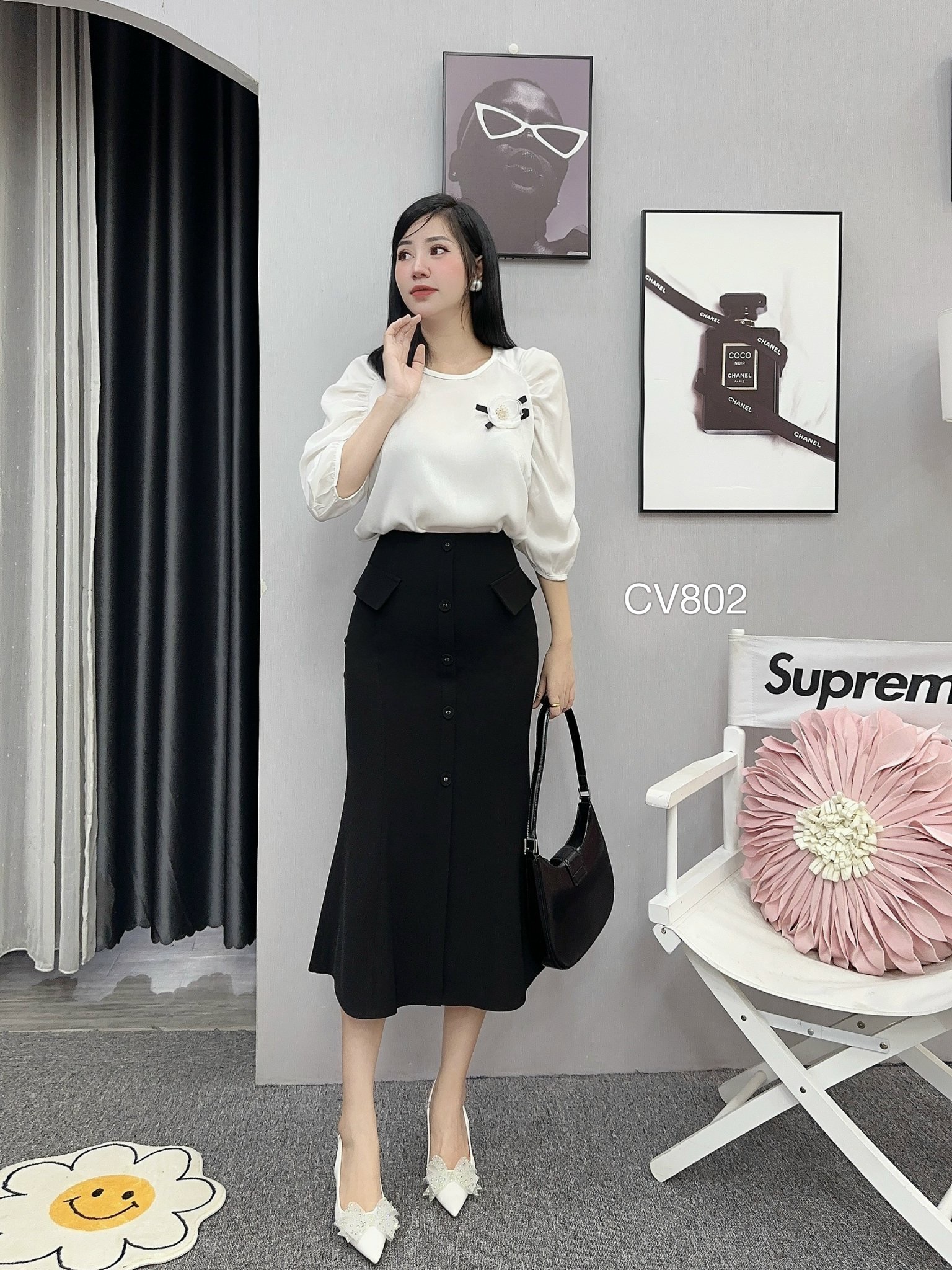 CV802 CV đuôi cá 2 nắp túi