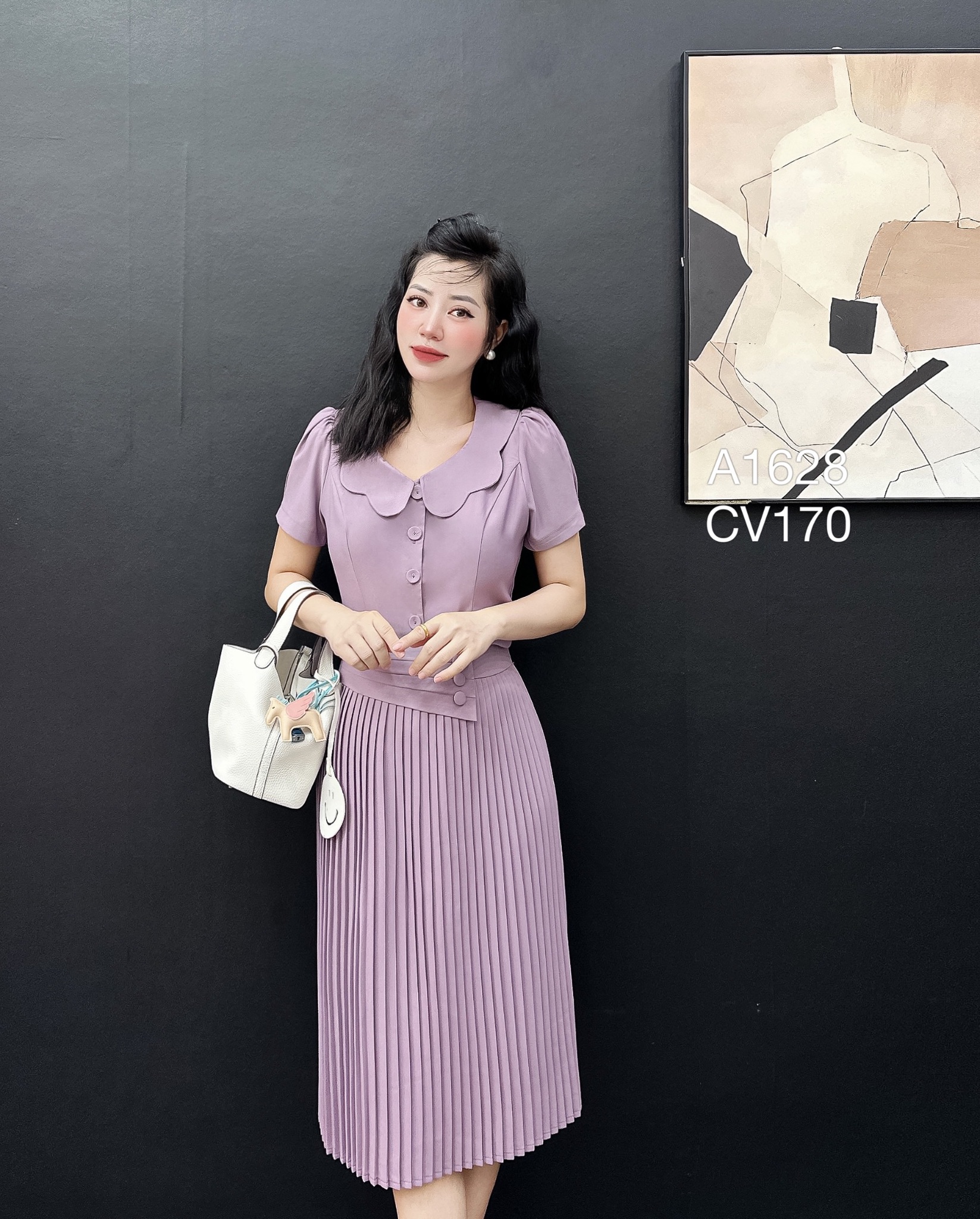 CV170 cv dập ly 3 cúc bọc