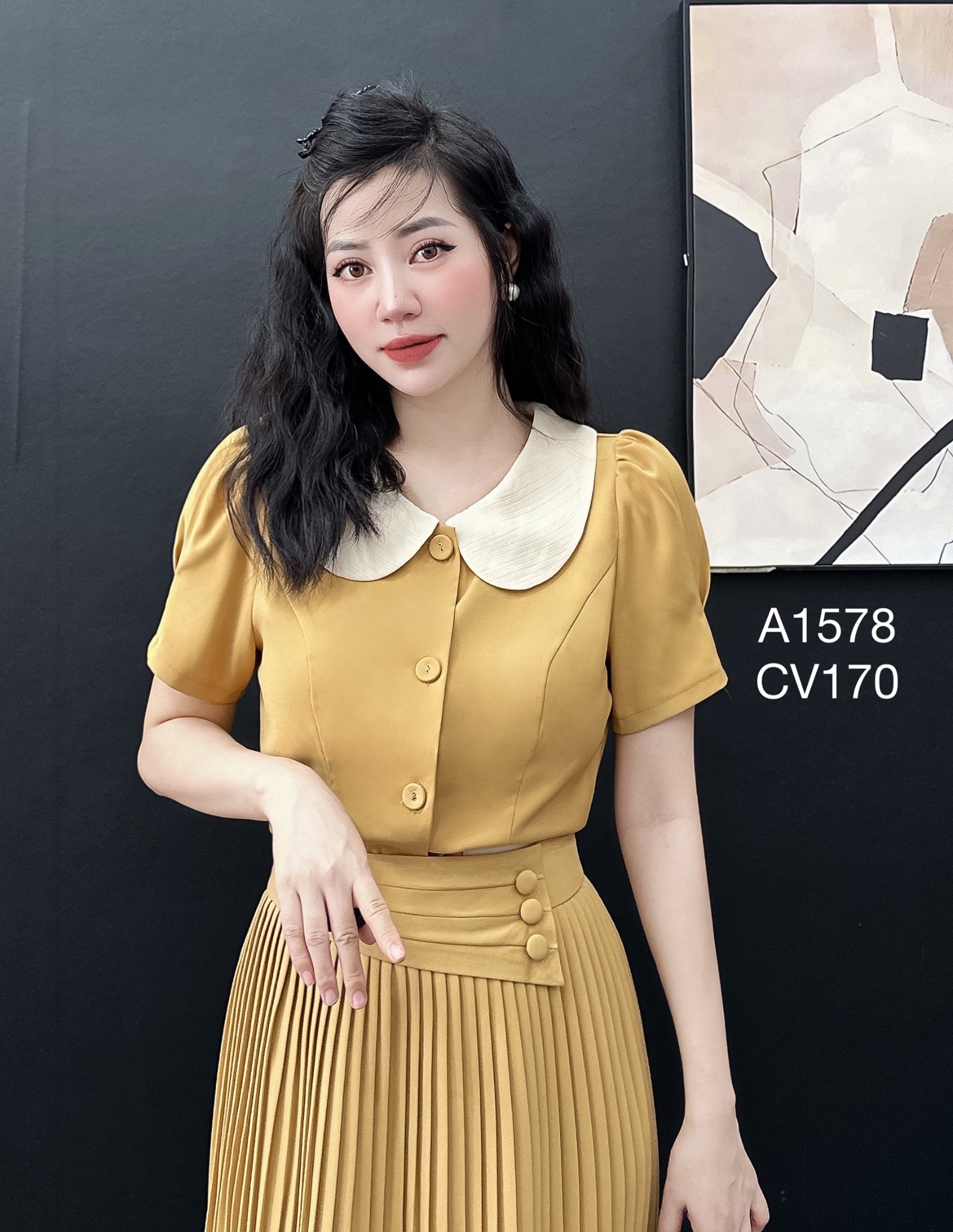 CV170 cv dập ly 3 cúc bọc