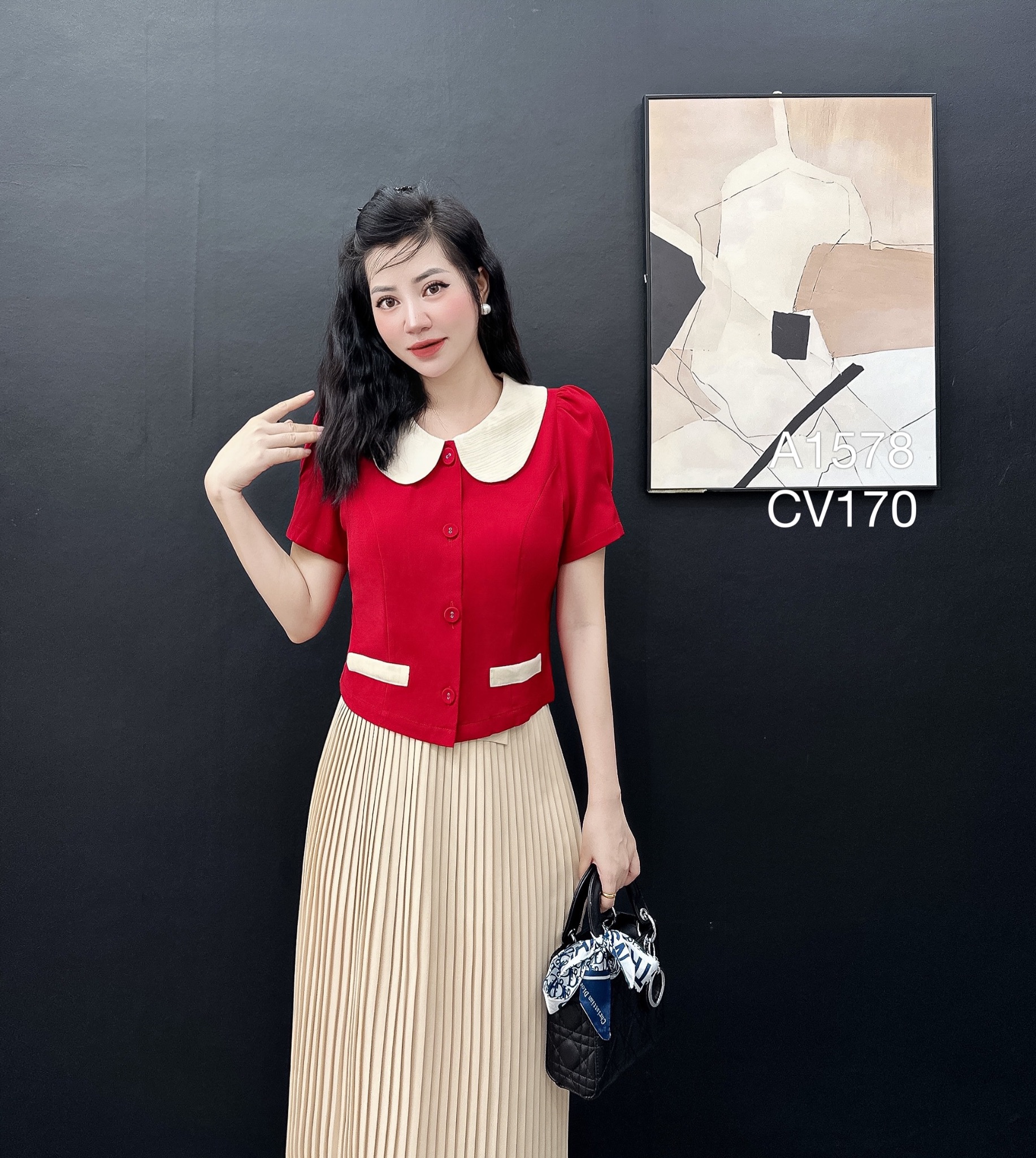 CV170 cv dập ly 3 cúc bọc