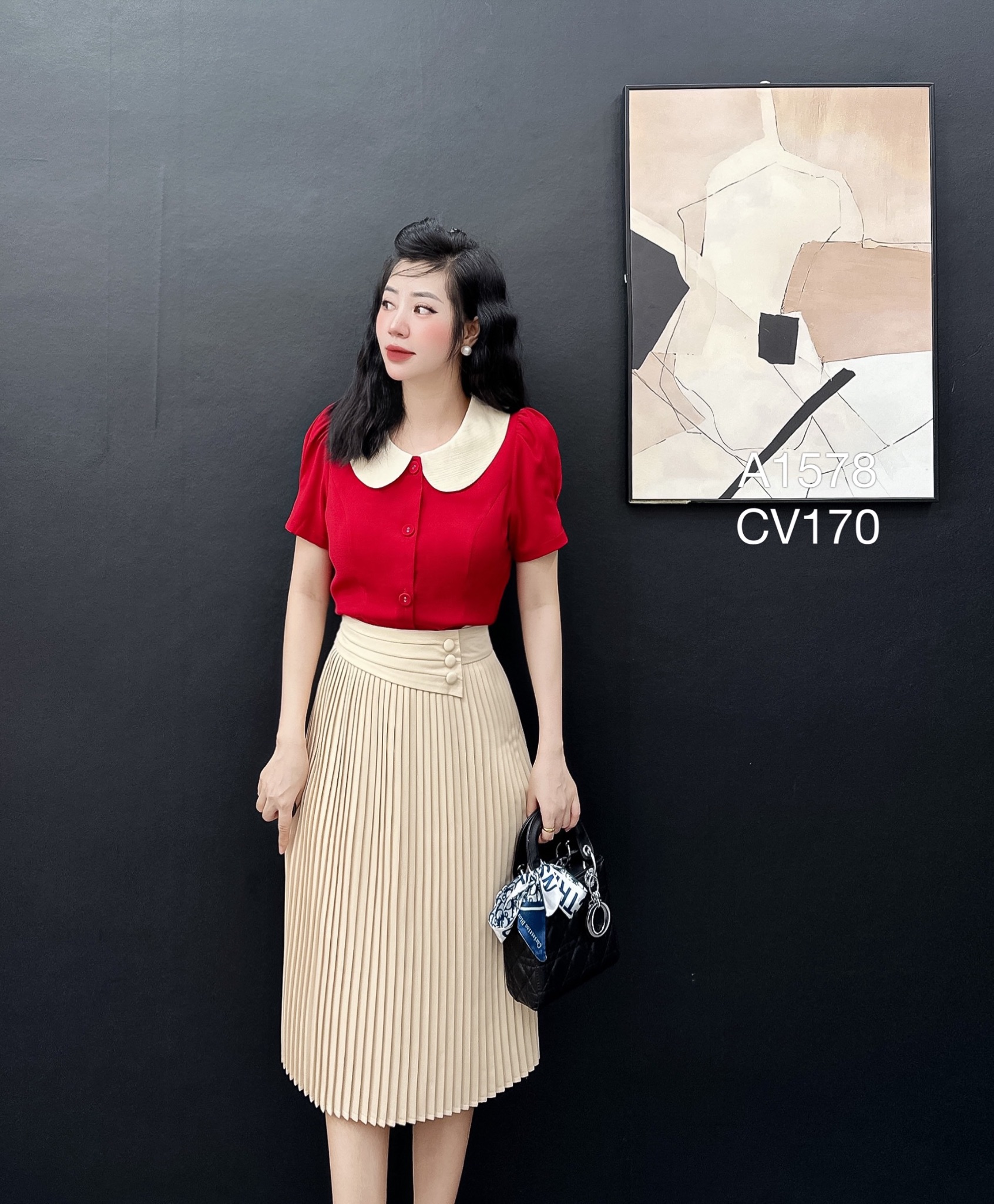 CV170 cv dập ly 3 cúc bọc