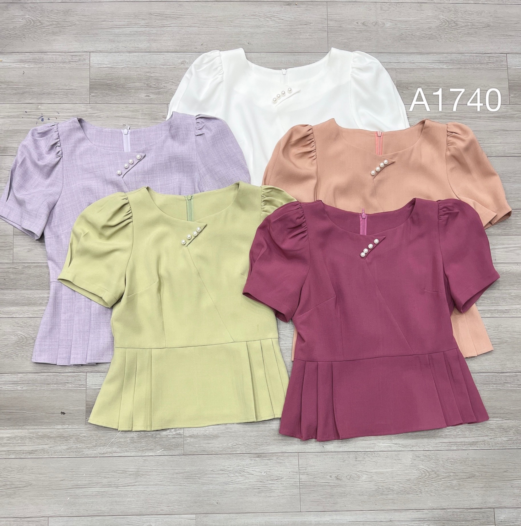 A1740 áo peplum 4 ngọc