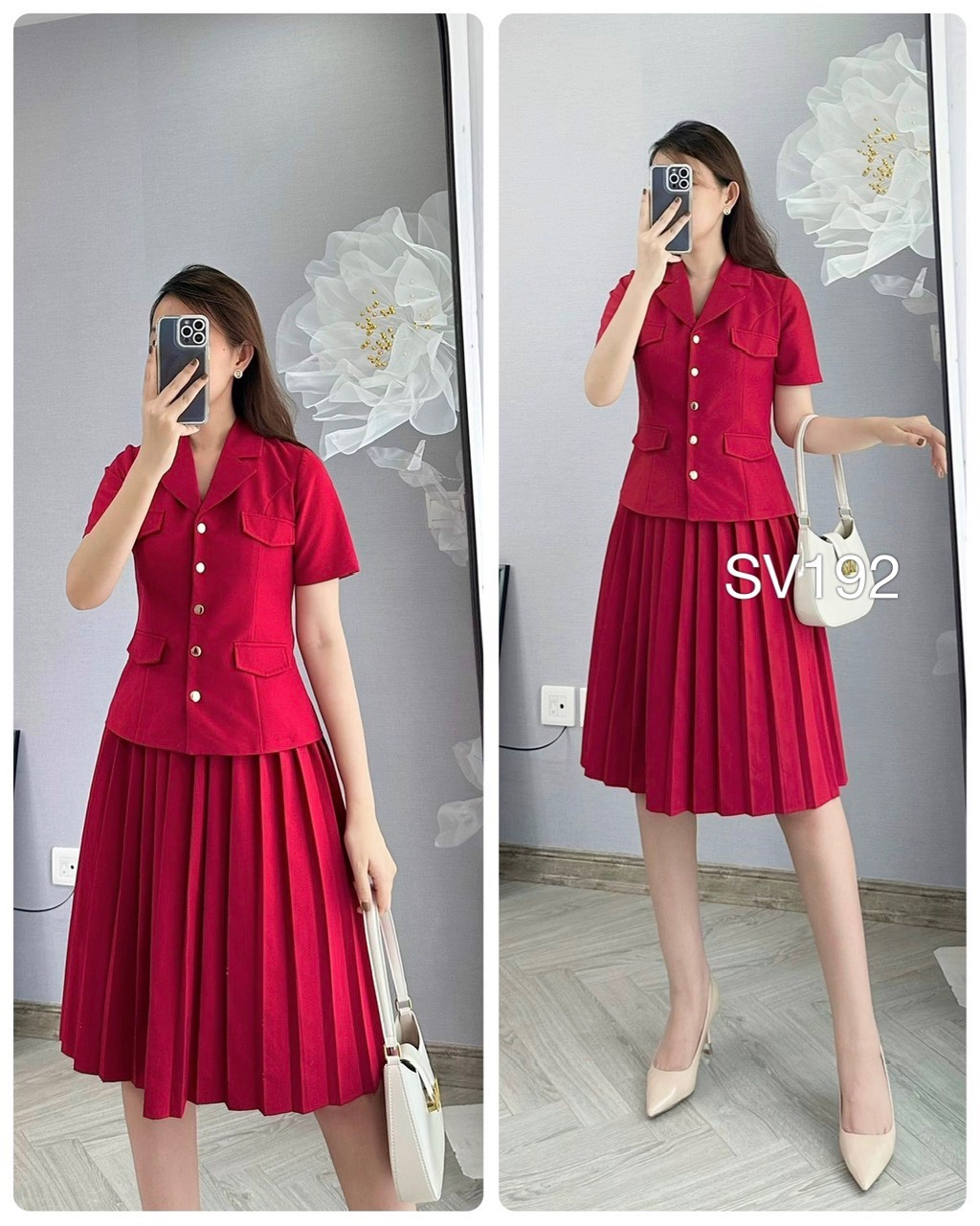 SANHAN| Jumpsuit Voan Hoa Trễ Vai Dáng Xòe Giả Váy Xinh Xắn - Đồ bay,  jumpsuit | ThờiTrangNữ.vn