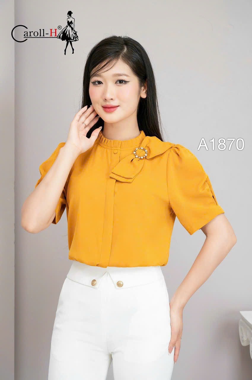 A1870 áo nơ đá lệch vai
