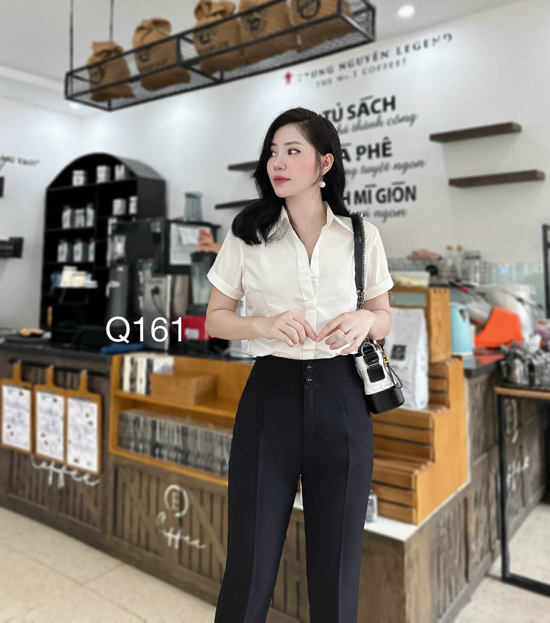 Q161 Quần baggy ly cạp 2 cúc