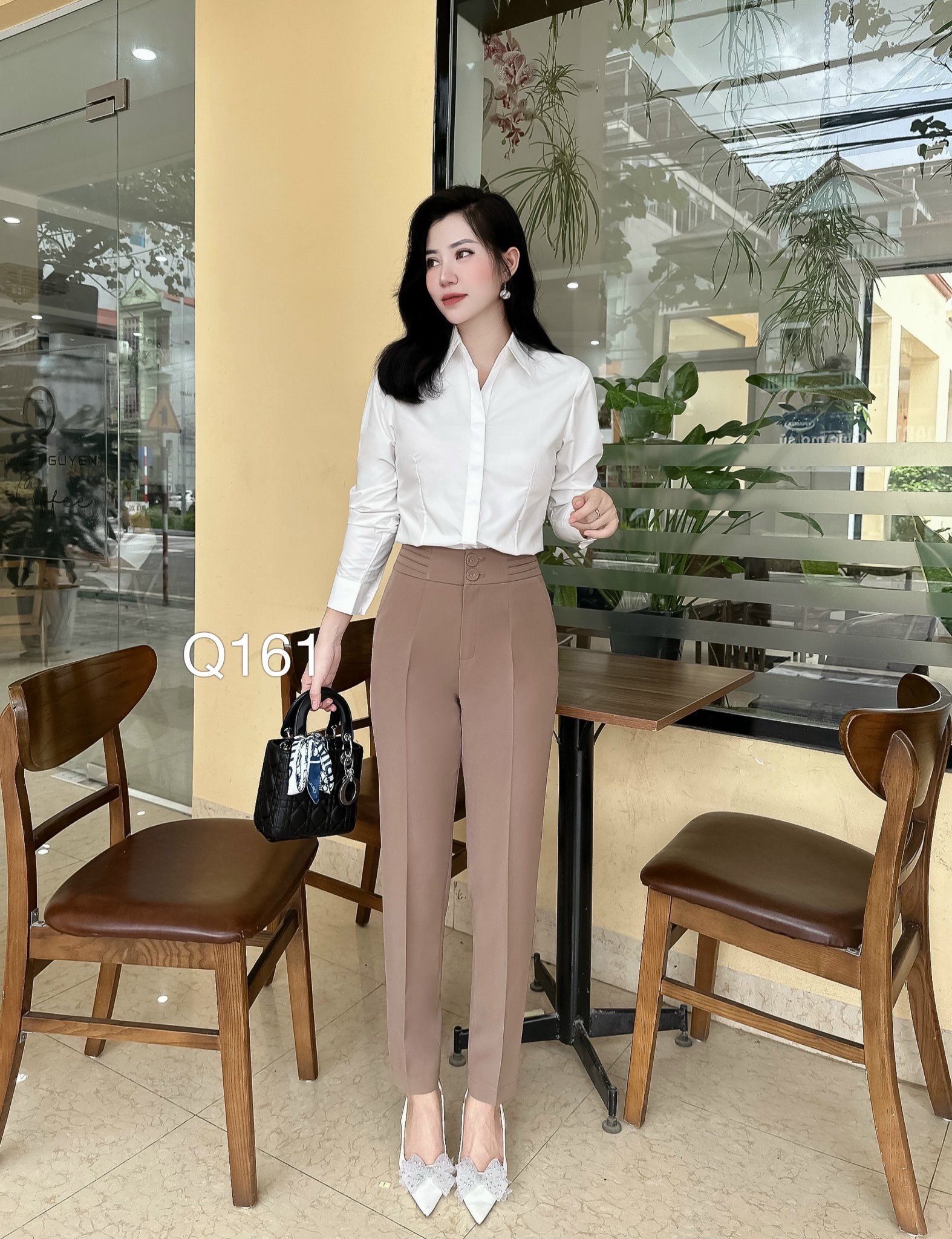 Q161 Quần baggy ly cạp 2 cúc