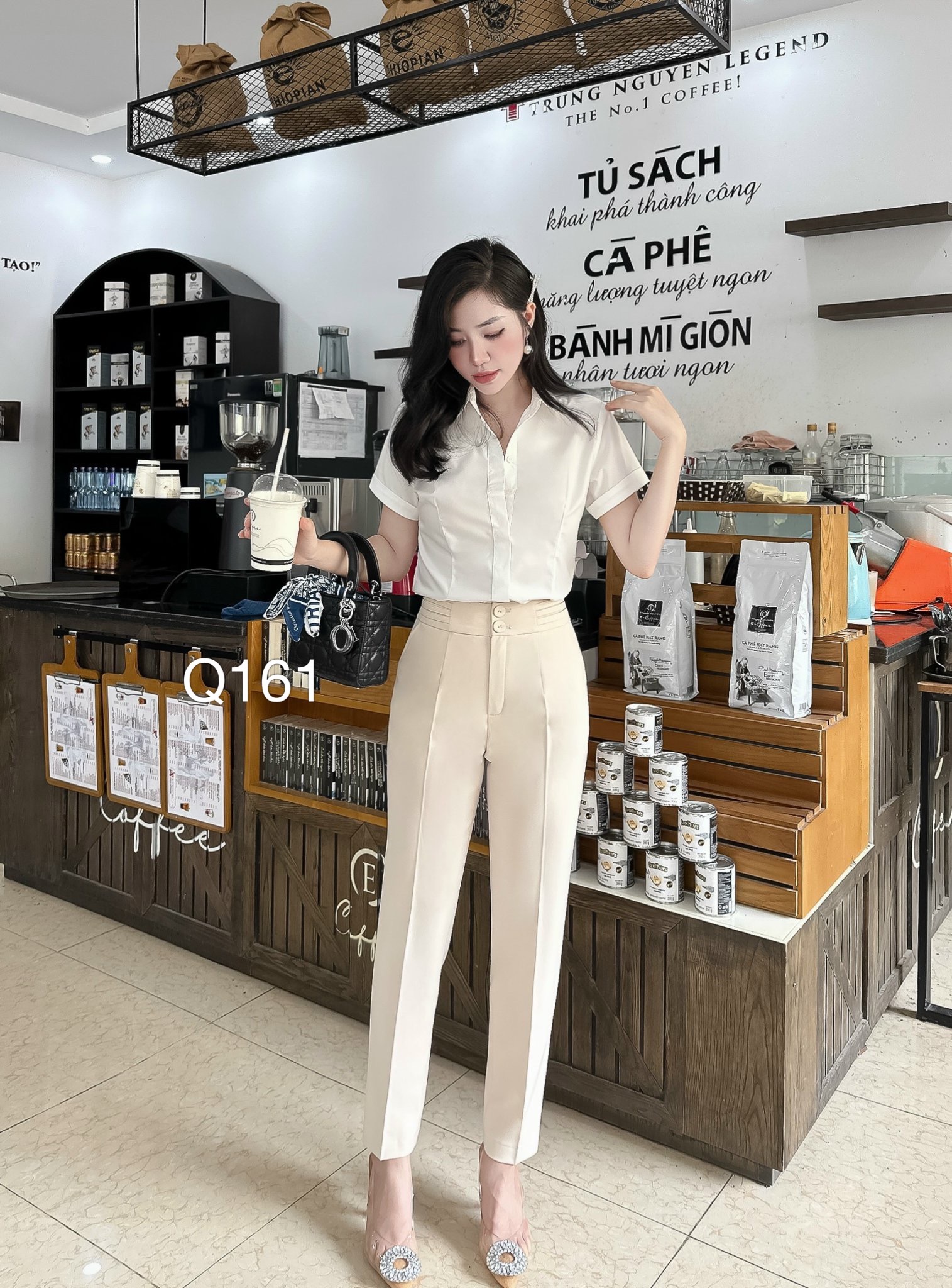 Q161 Quần baggy ly cạp 2 cúc