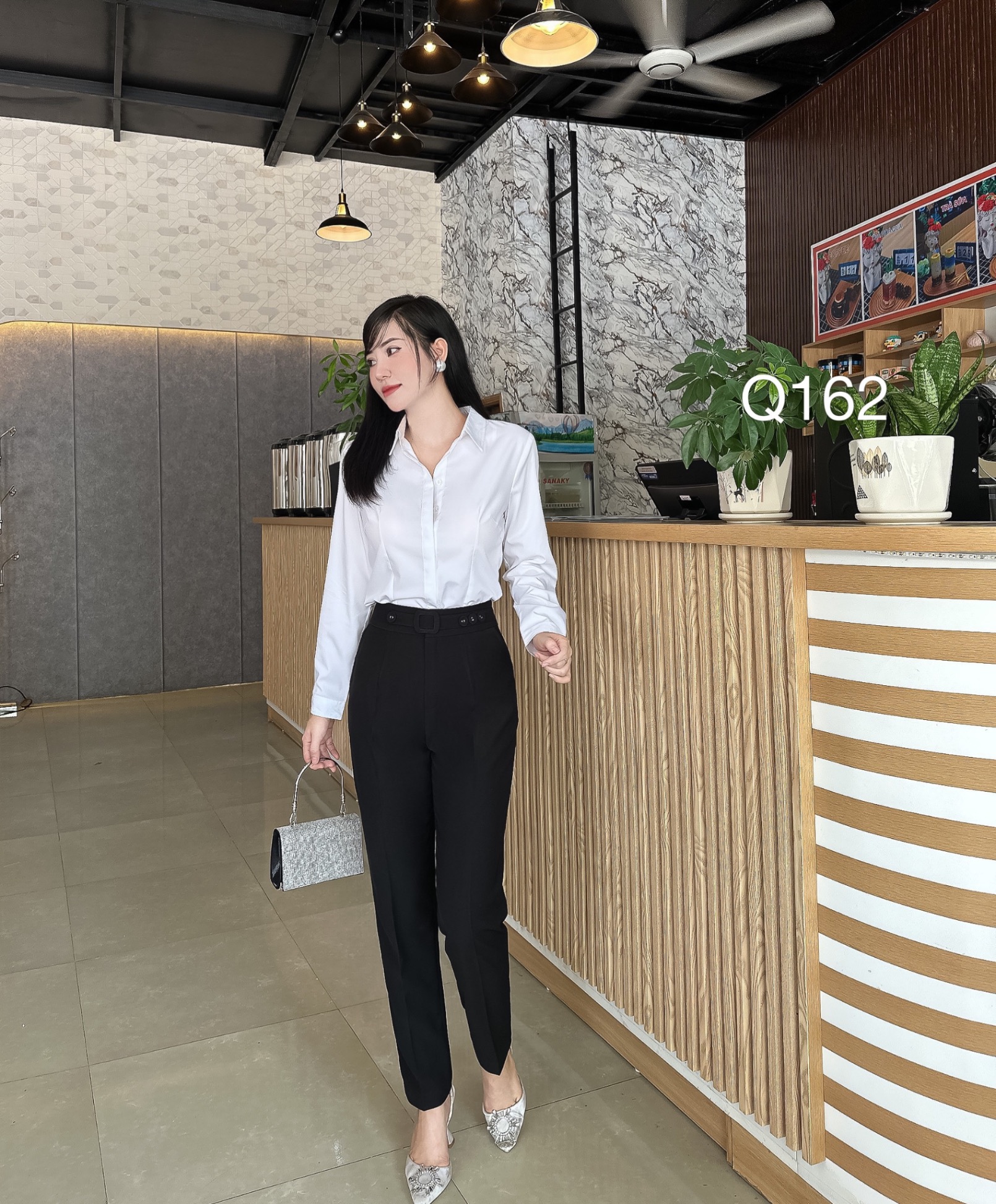 Q162 quần baggy đai cúc bọc