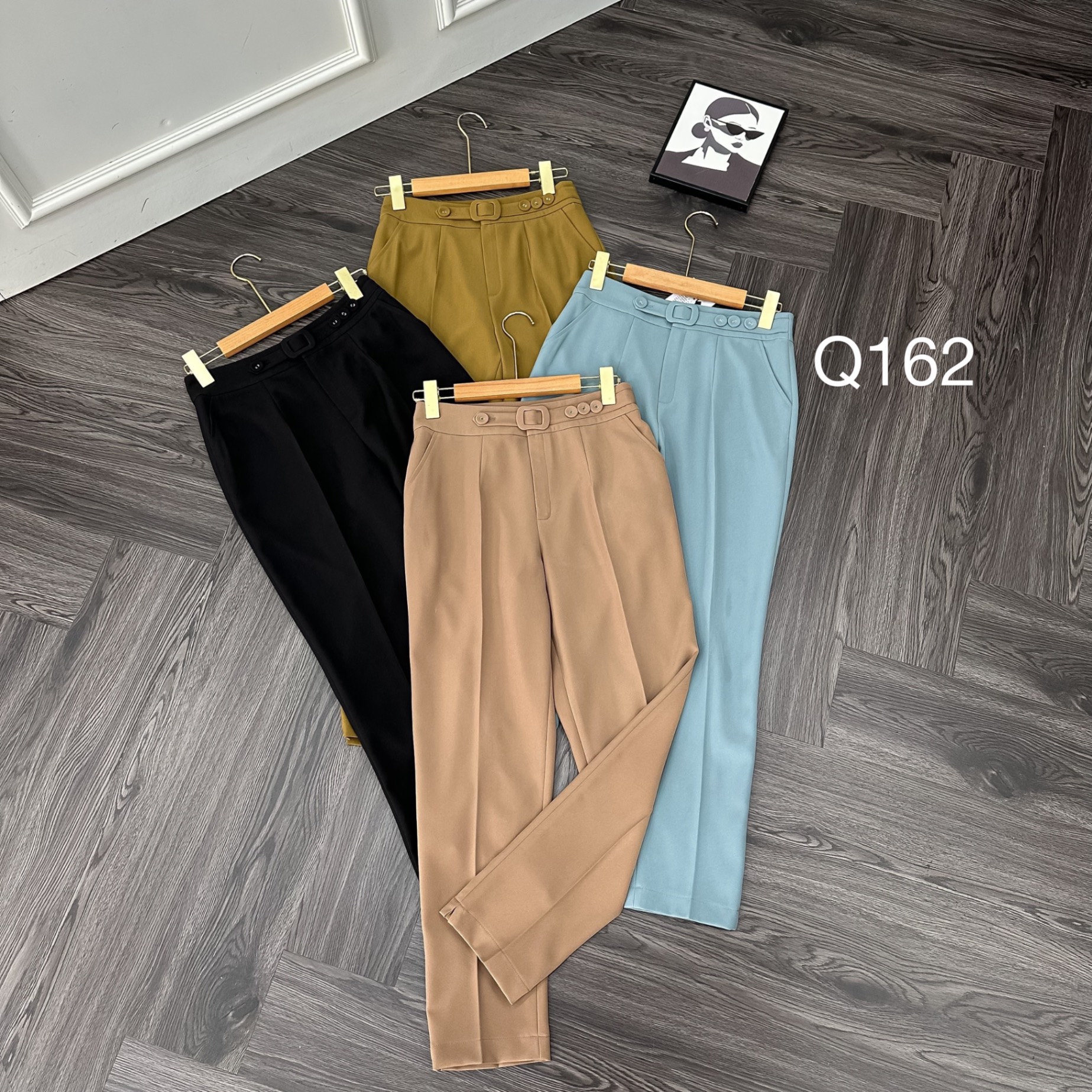 Q162 quần baggy đai cúc bọc