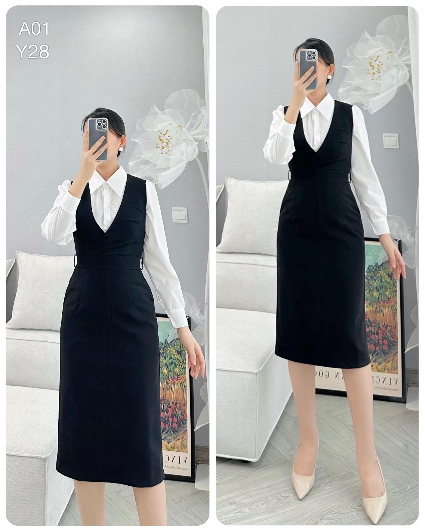 Váy yếm nữ maxi form suông dáng xòe Linly Store V-MX - Mua xe | 2Bánh.vn