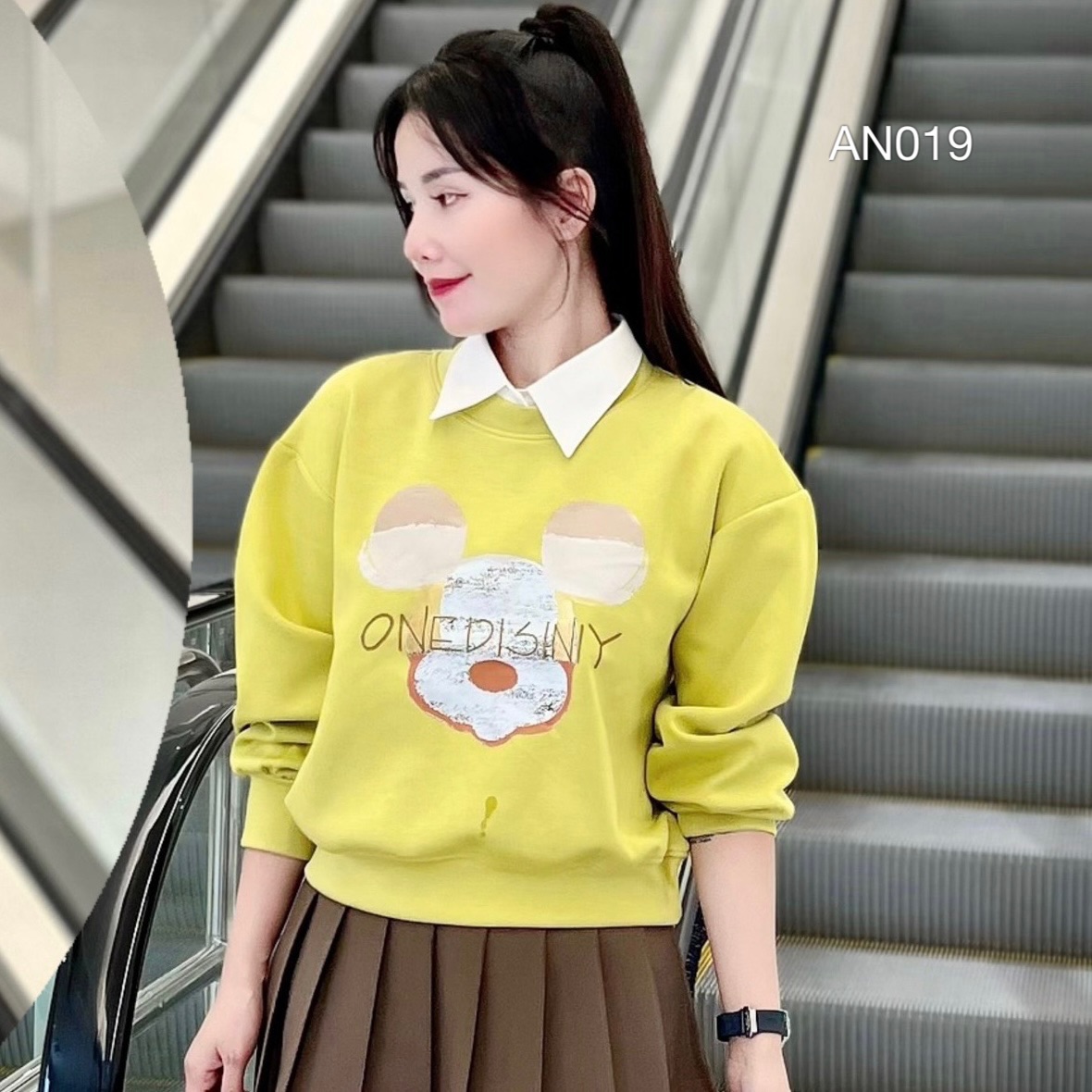 AN019 áo nỉ đầu mickey