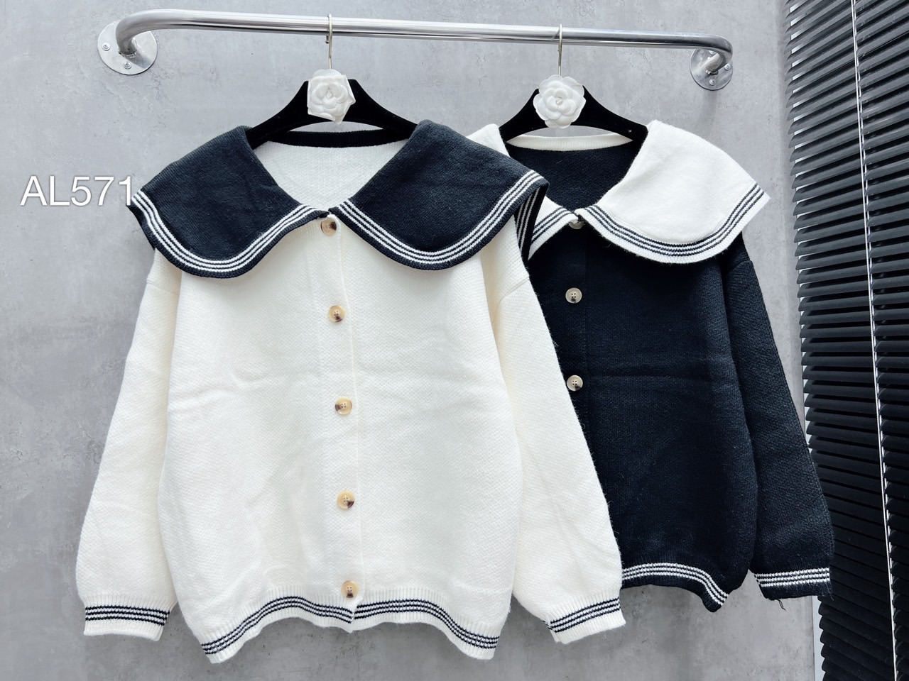 AL571 áo len cardigan thủy thủ