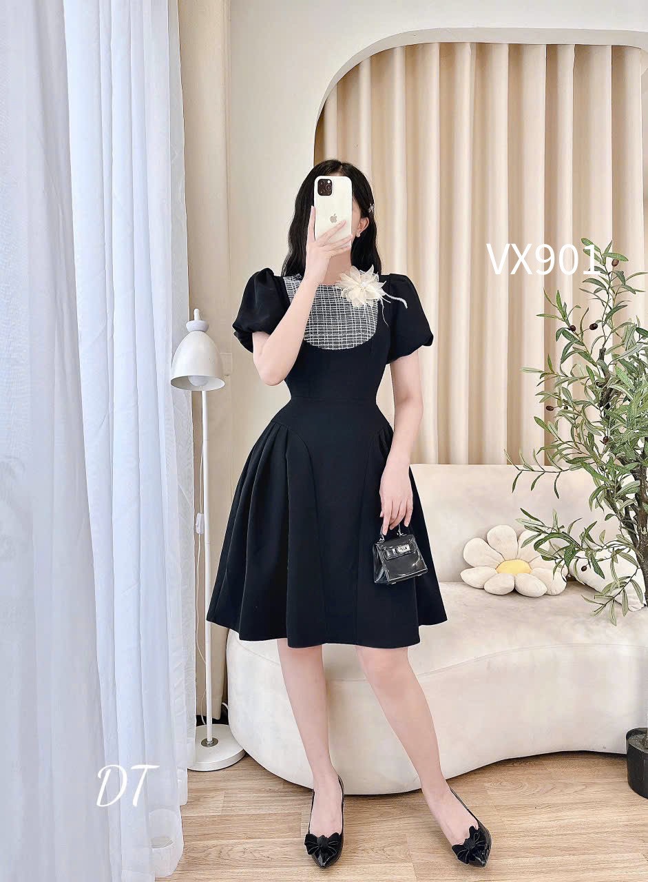 Set váy yếm xẻ tà + áo sơ mi tay bồng | Shopee Việt Nam