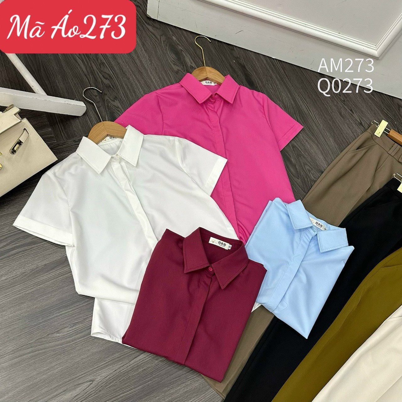 Q0273 quần baggy cúc lệch