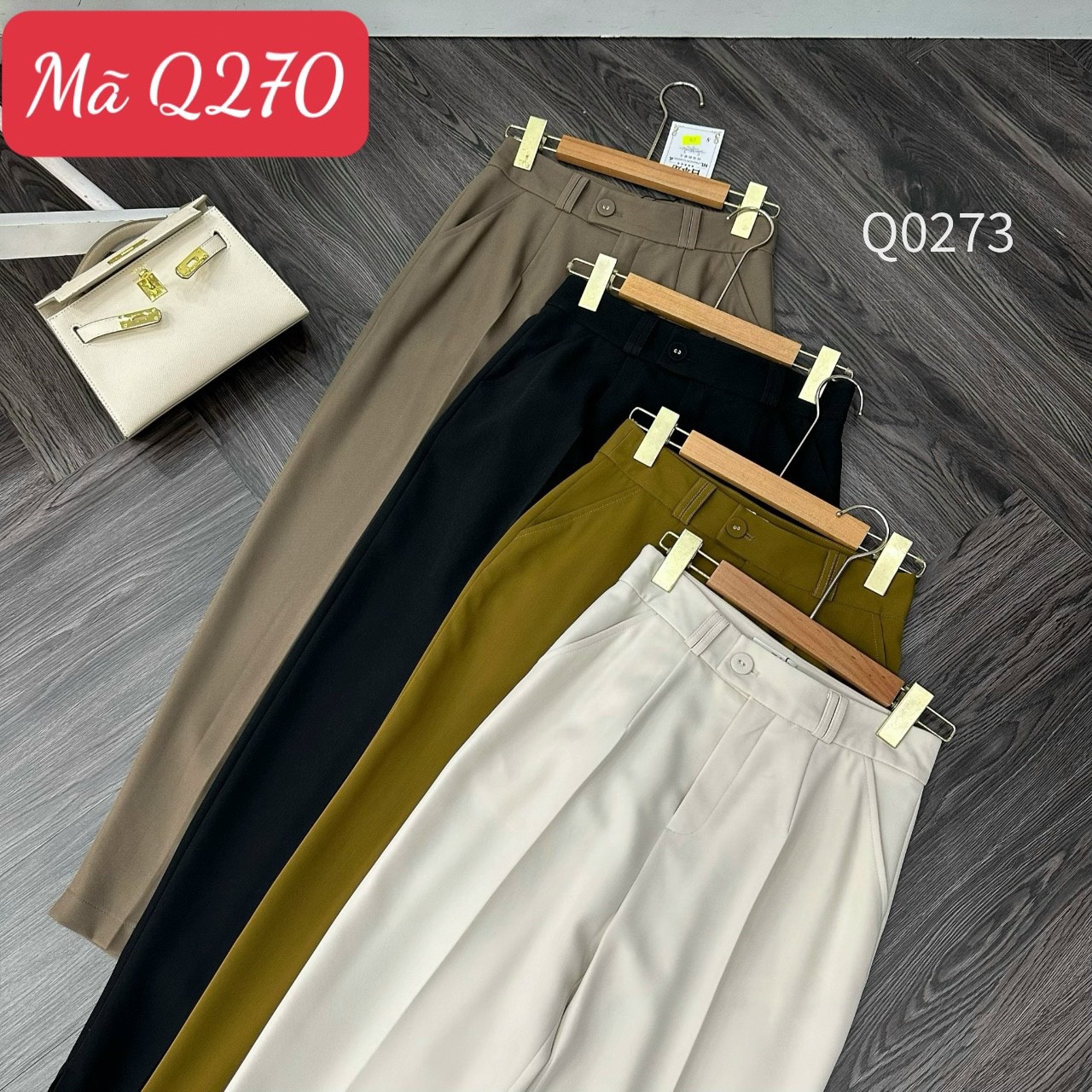 Q0273 quần baggy cúc lệch