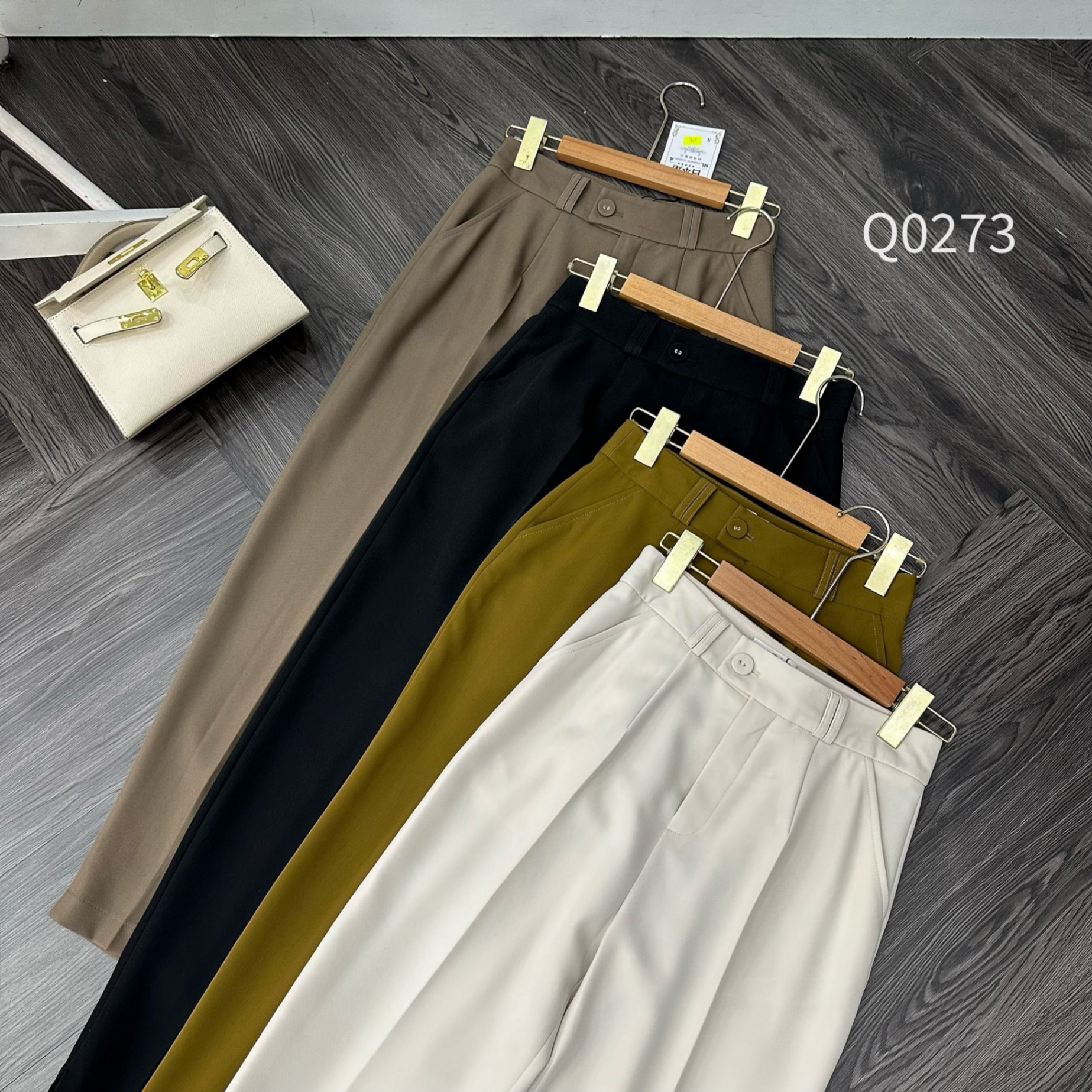 Q0273 quần baggy cúc lệch