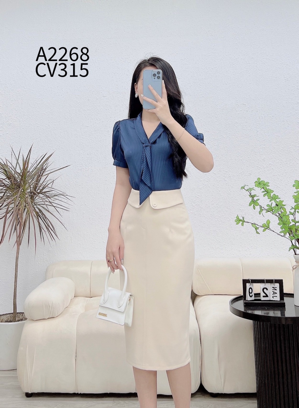 CV315 CV bút chì 2 vạt cúc