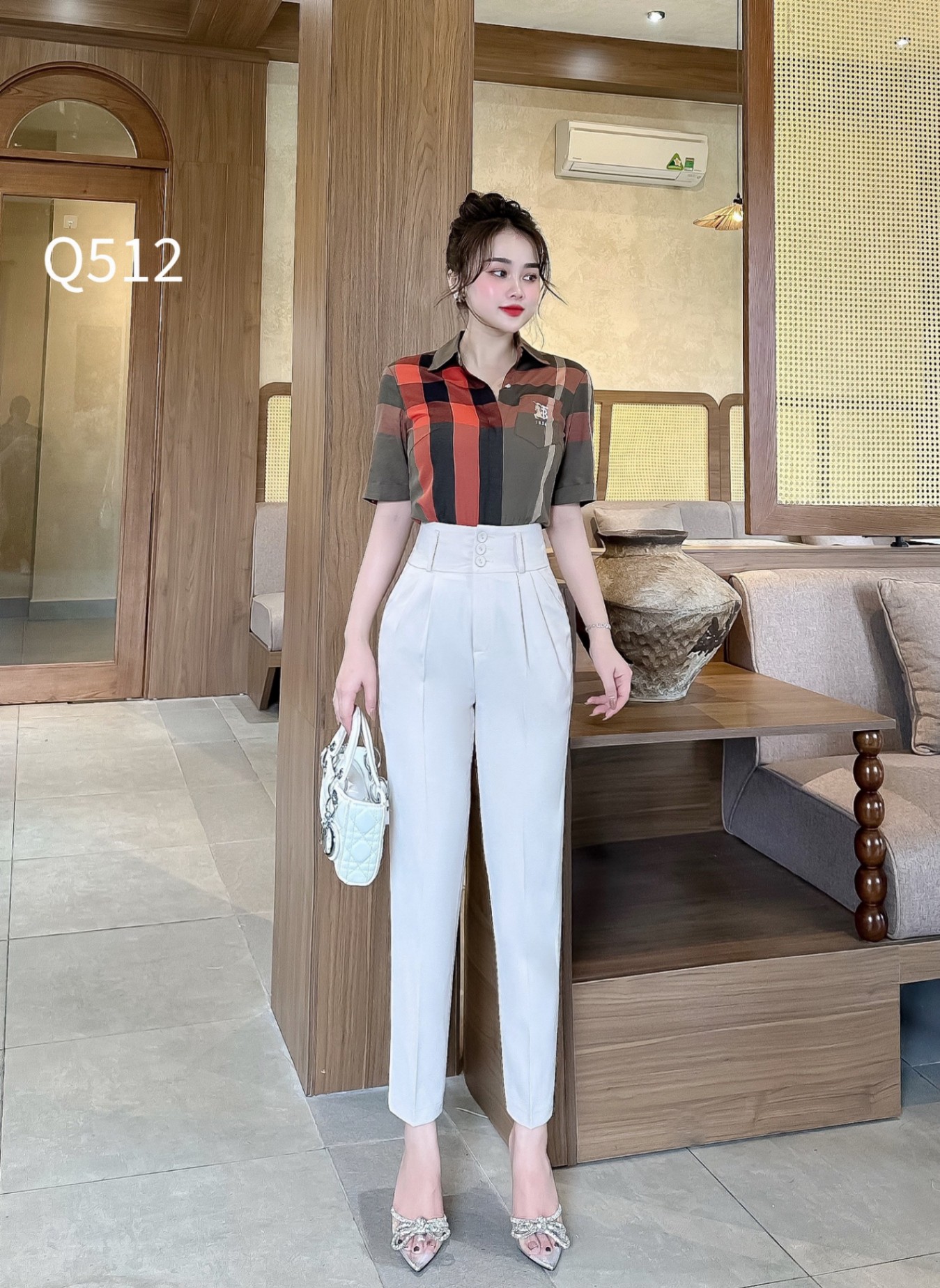 Q512 quần baggy 3 cúc dọc