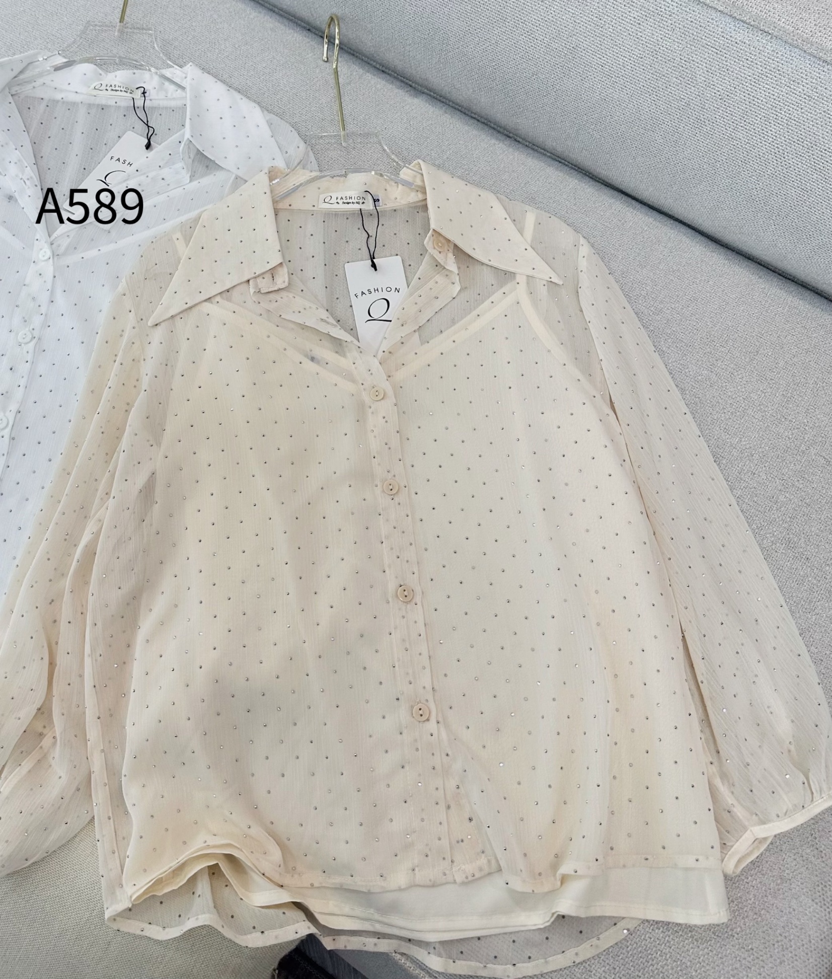 A589 set áo tơ đính đá