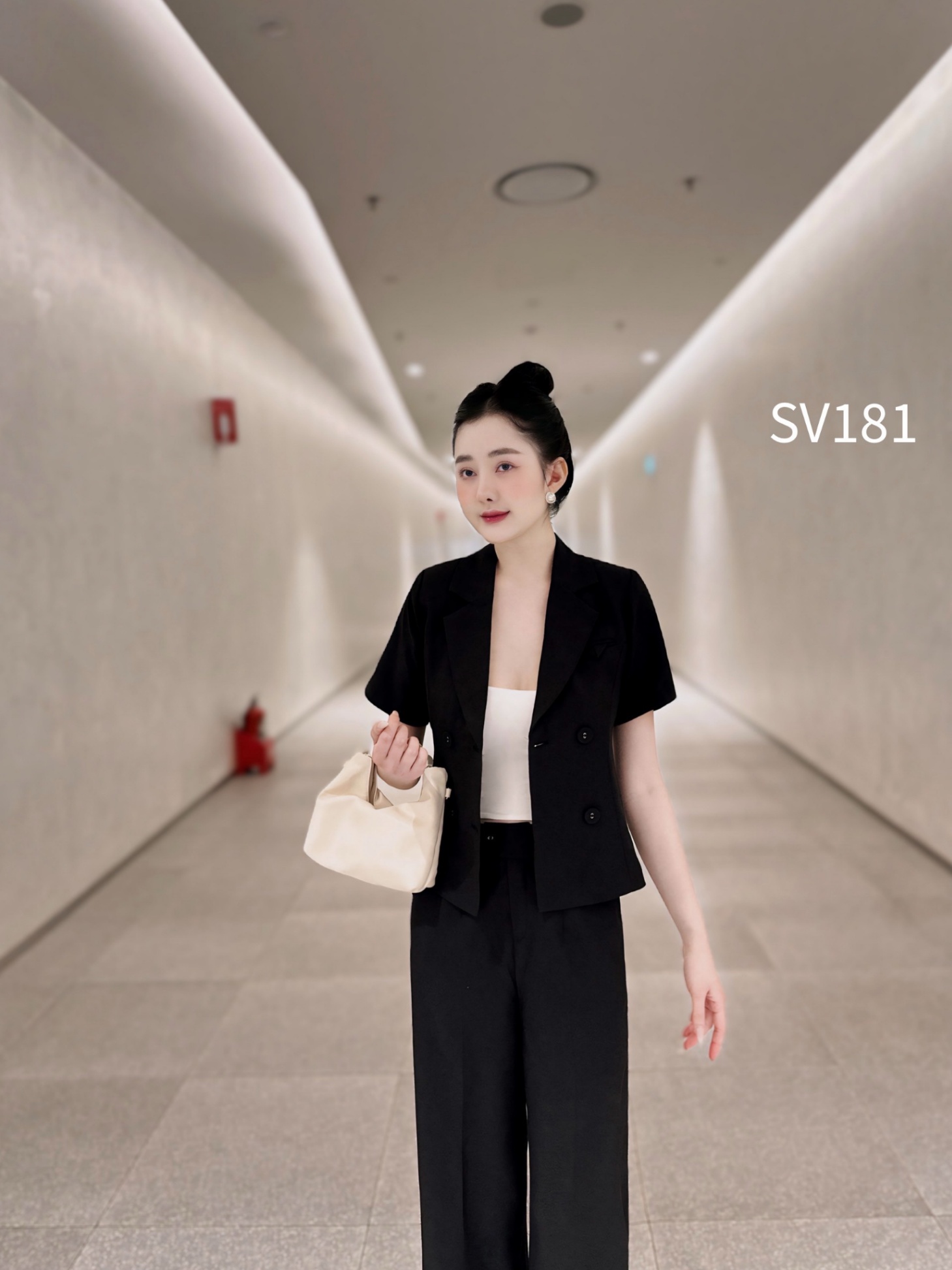 SV181 set vest áo tay cộc quần xuông