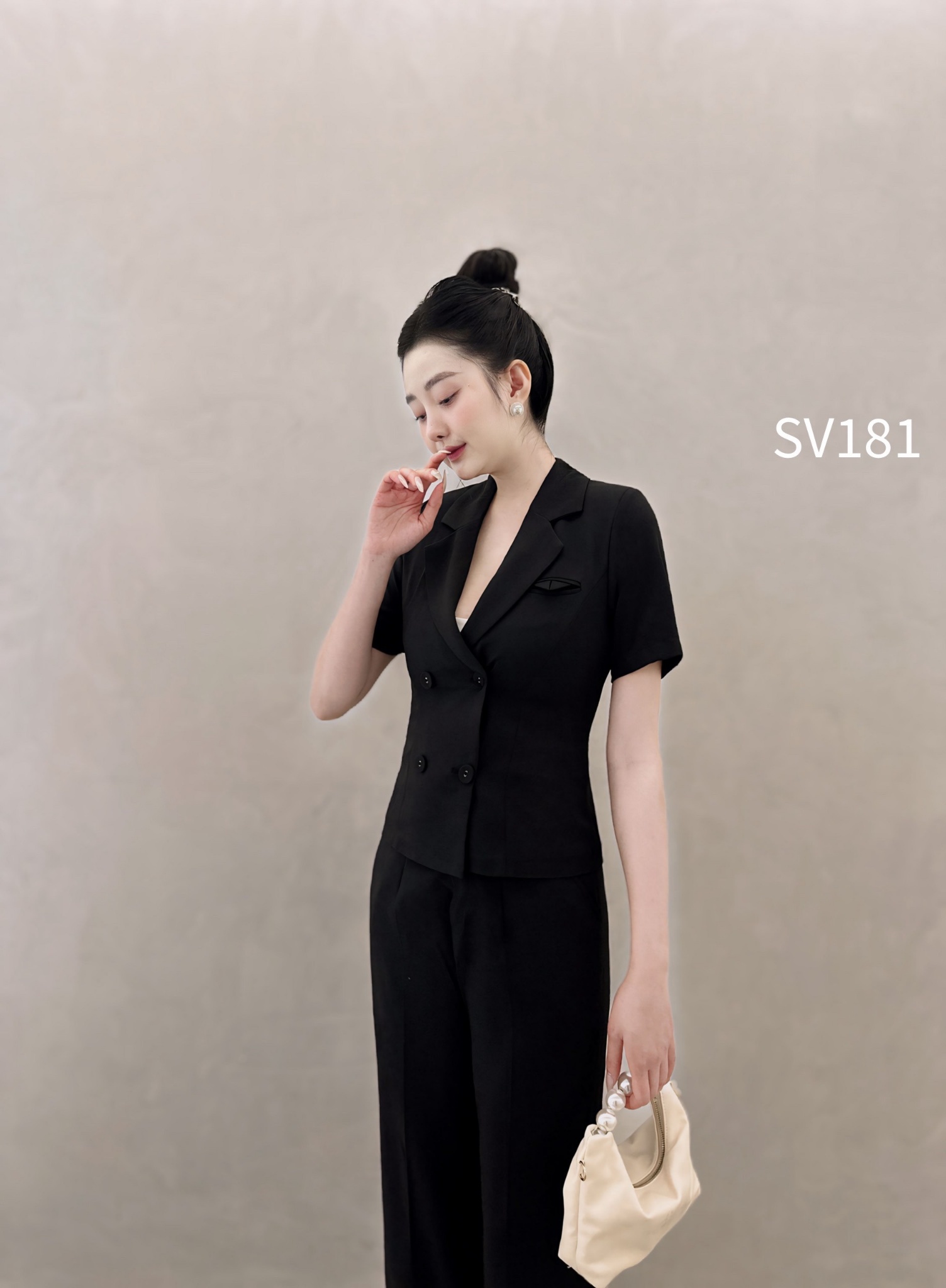 SV181 set vest áo tay cộc quần xuông