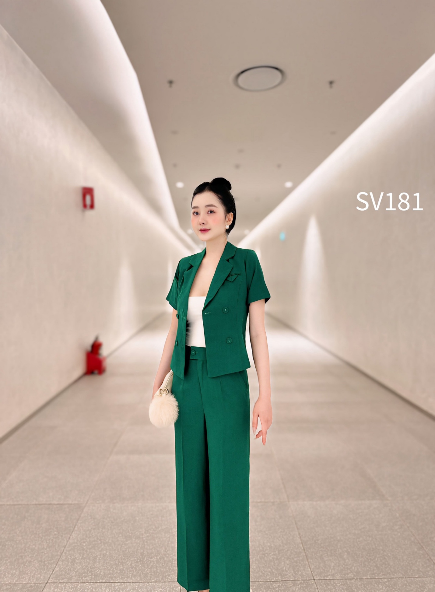 SV181 set vest áo tay cộc quần xuông