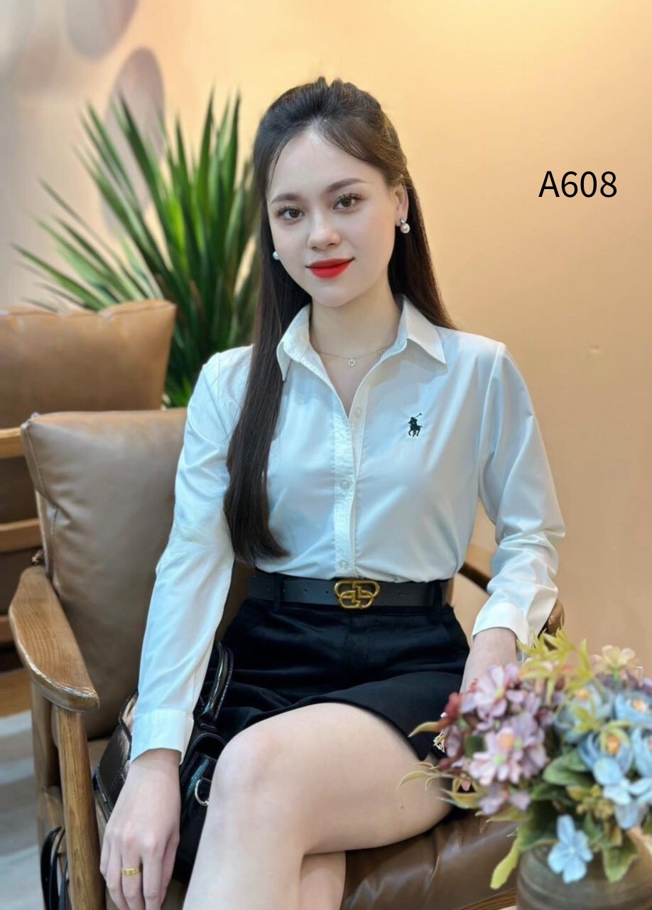 A608 áo sơ mi thêu ngựa