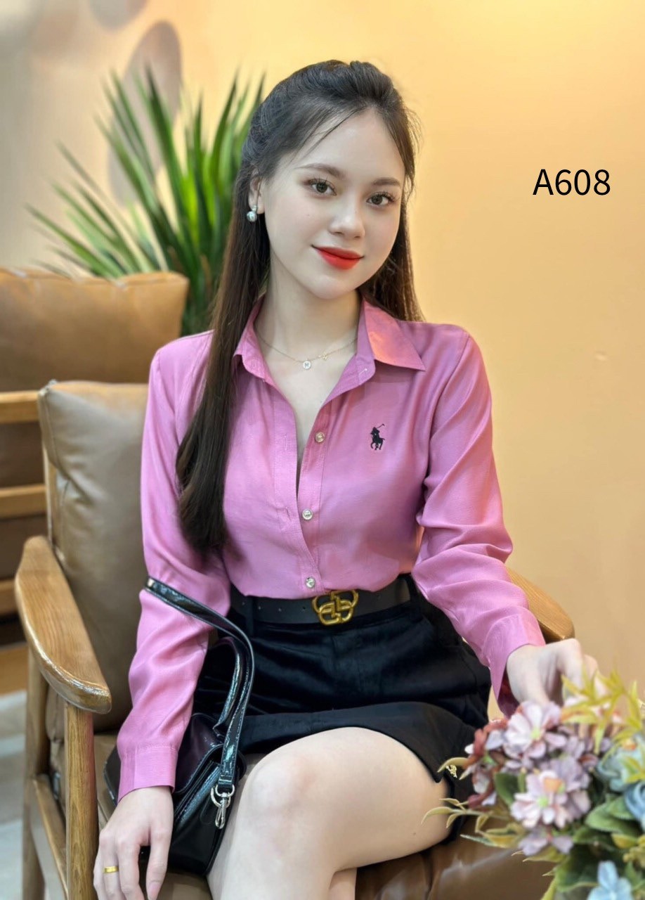 A608 áo sơ mi thêu ngựa